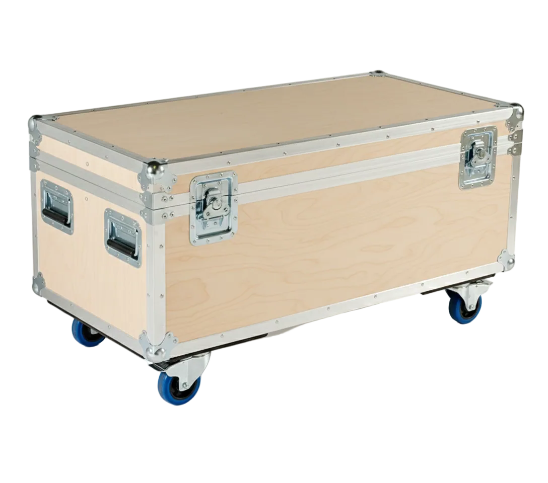 44" x 22" ATA Cable Trunk with 2 Compartments and Wheels