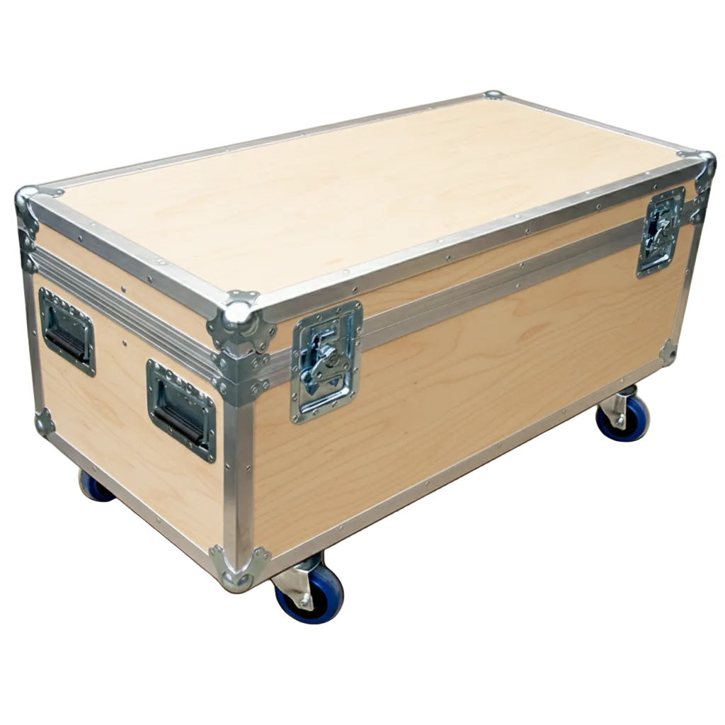 44" x 22" ATA Cable Trunk with 3 Compartments and Wheels