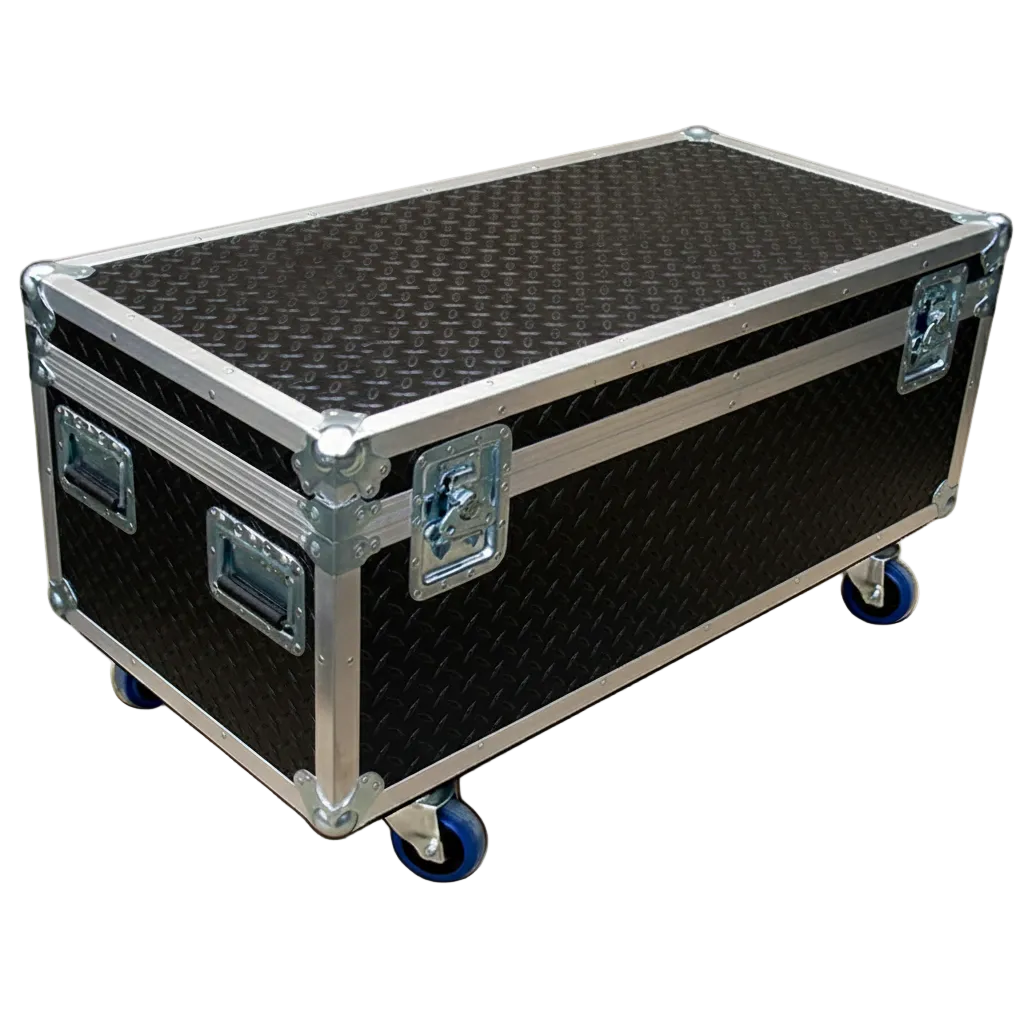 44" x 22" ATA Cable Trunk with 3 Compartments and Wheels
