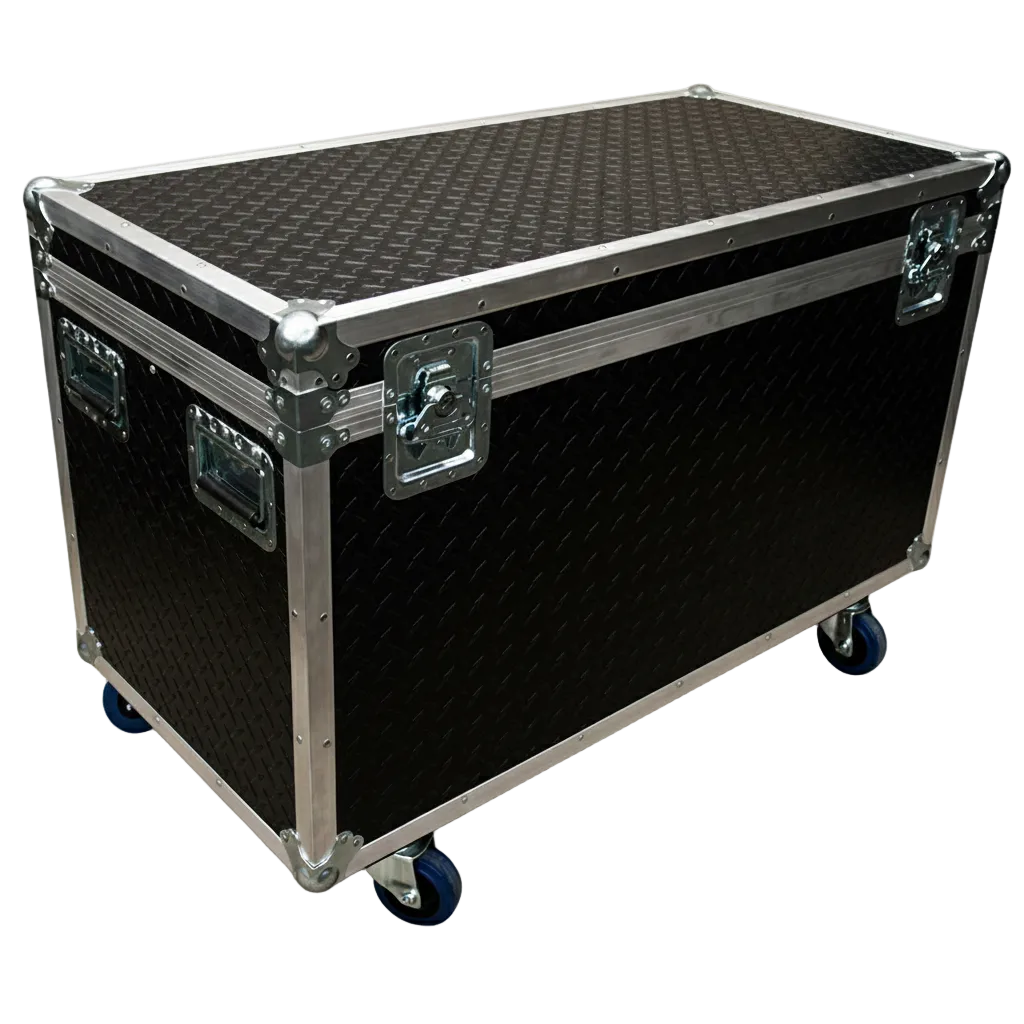 44" x 22" Extra-High ATA Cable Trunk with Wheels and 2 Compartments