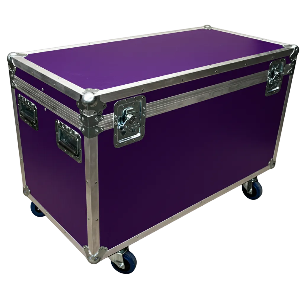 44" x 22" Extra-High ATA Cable Trunk with Wheels and 2 Compartments