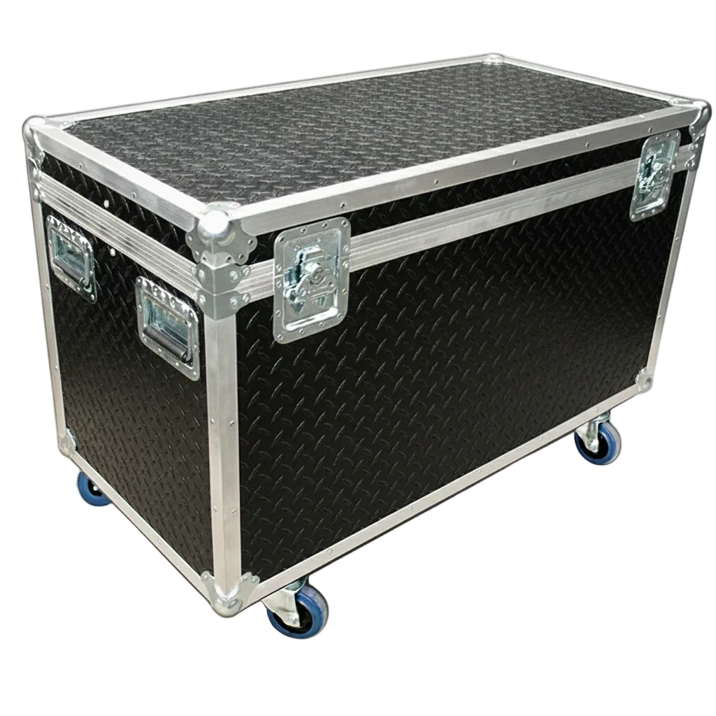 44" x 22" Extra-High ATA Cable Trunk with Wheels and 3 Compartments
