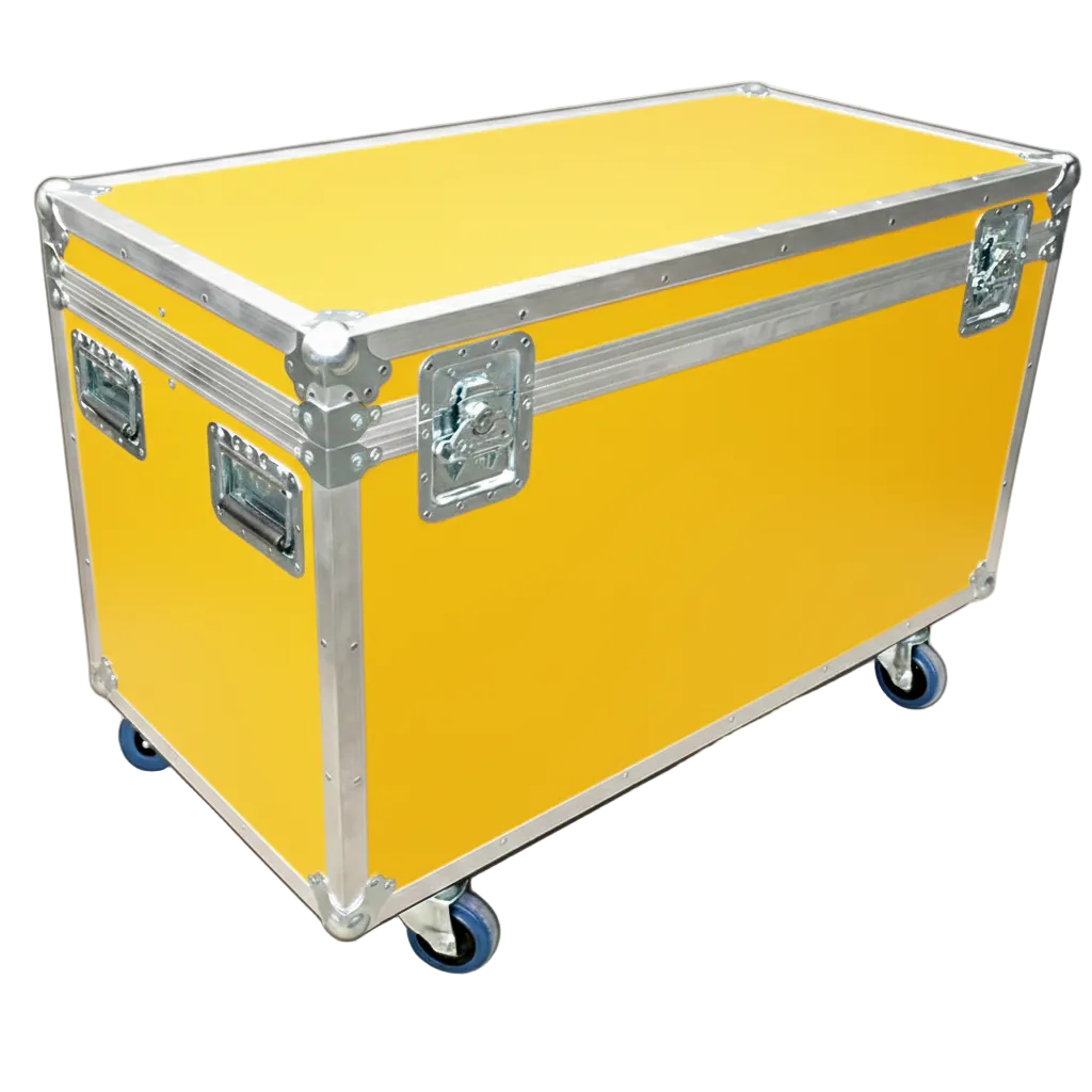 44" x 22" Extra-High ATA Cable Trunk with Wheels and 3 Compartments