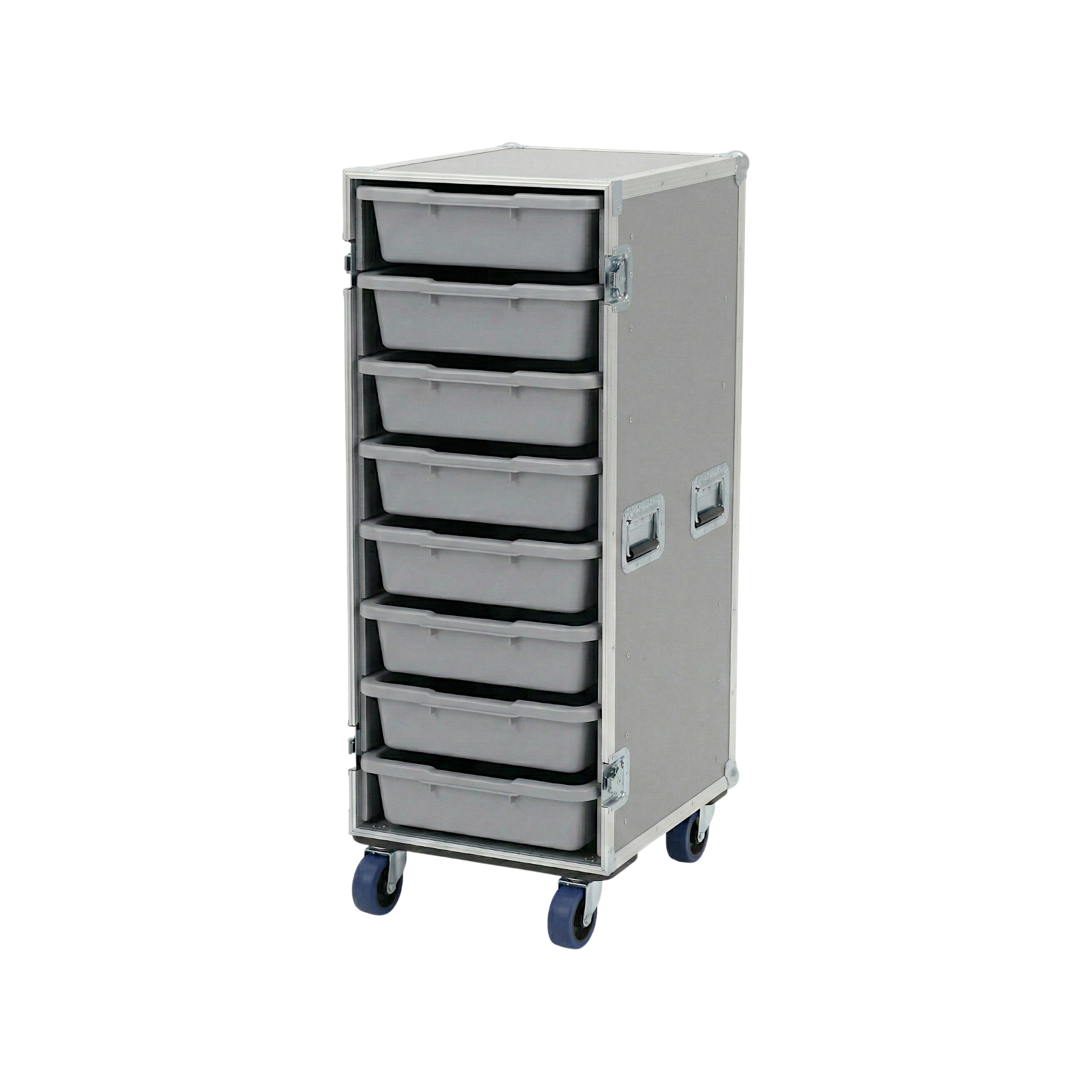 8 Small Tub Drawer ATA Case 3/8" Ply With Wheels