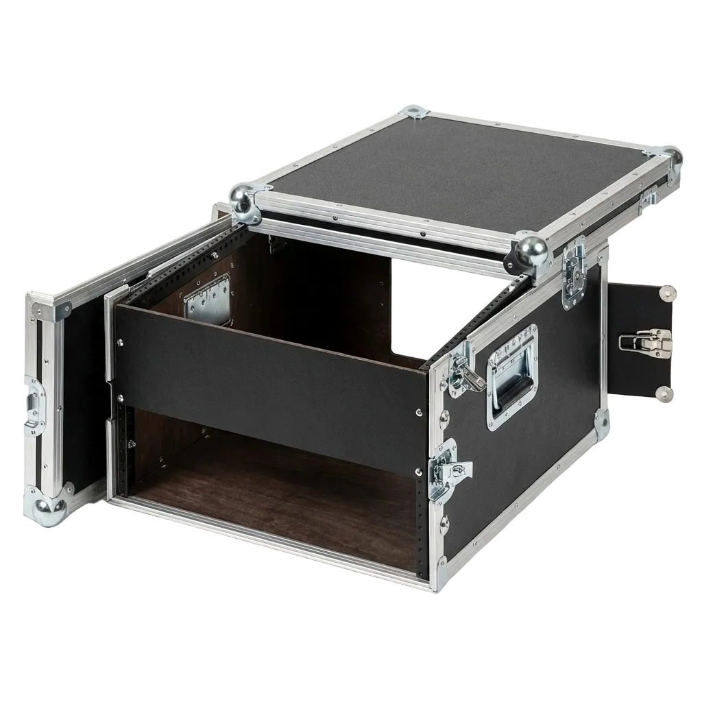 8U Over 3U Rack Mixer ATA Case with Flip-Top for Laptops and iPads