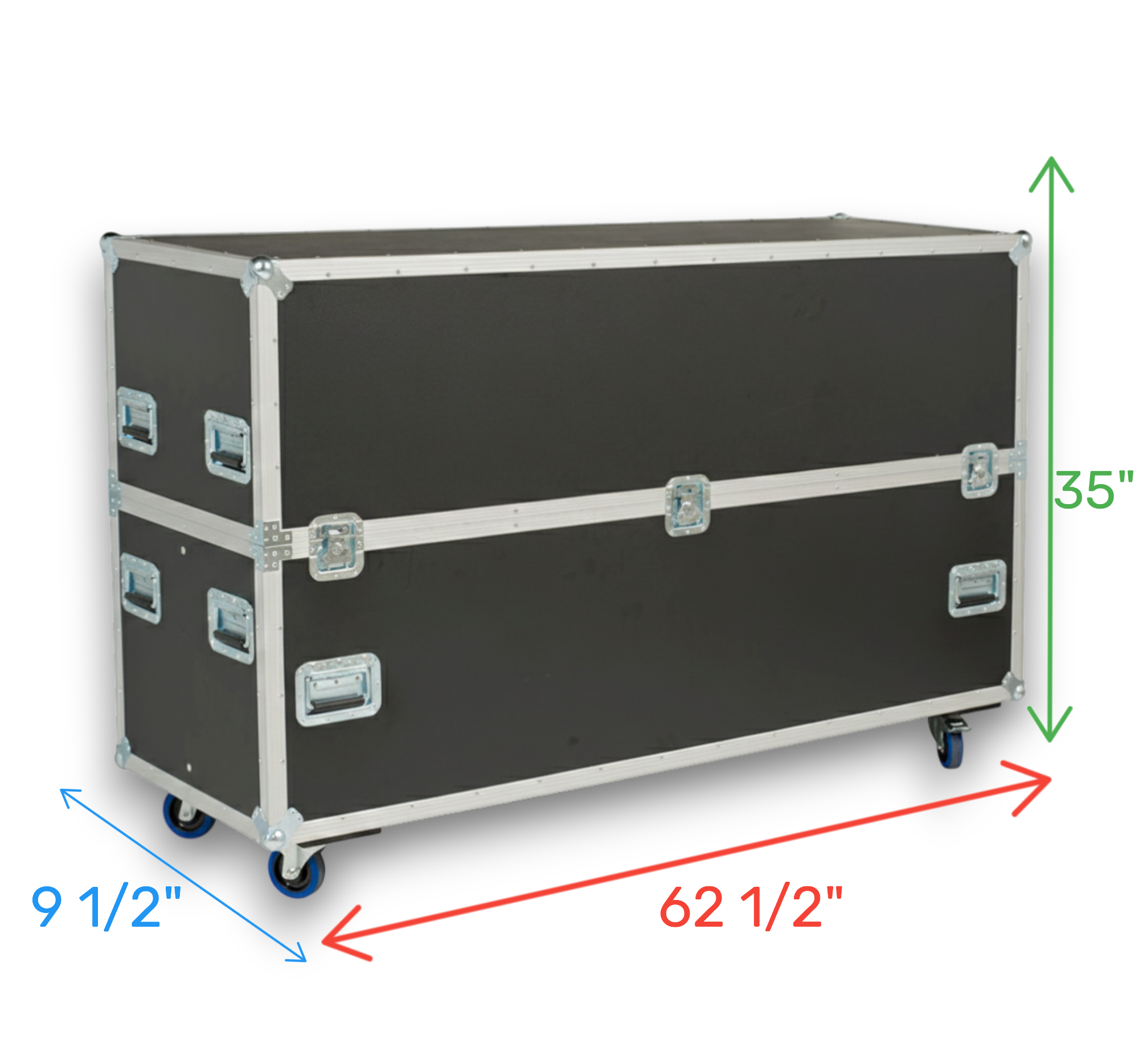 Adjustable 45"-70" Fits 2 Screens TV ATA Road Case
