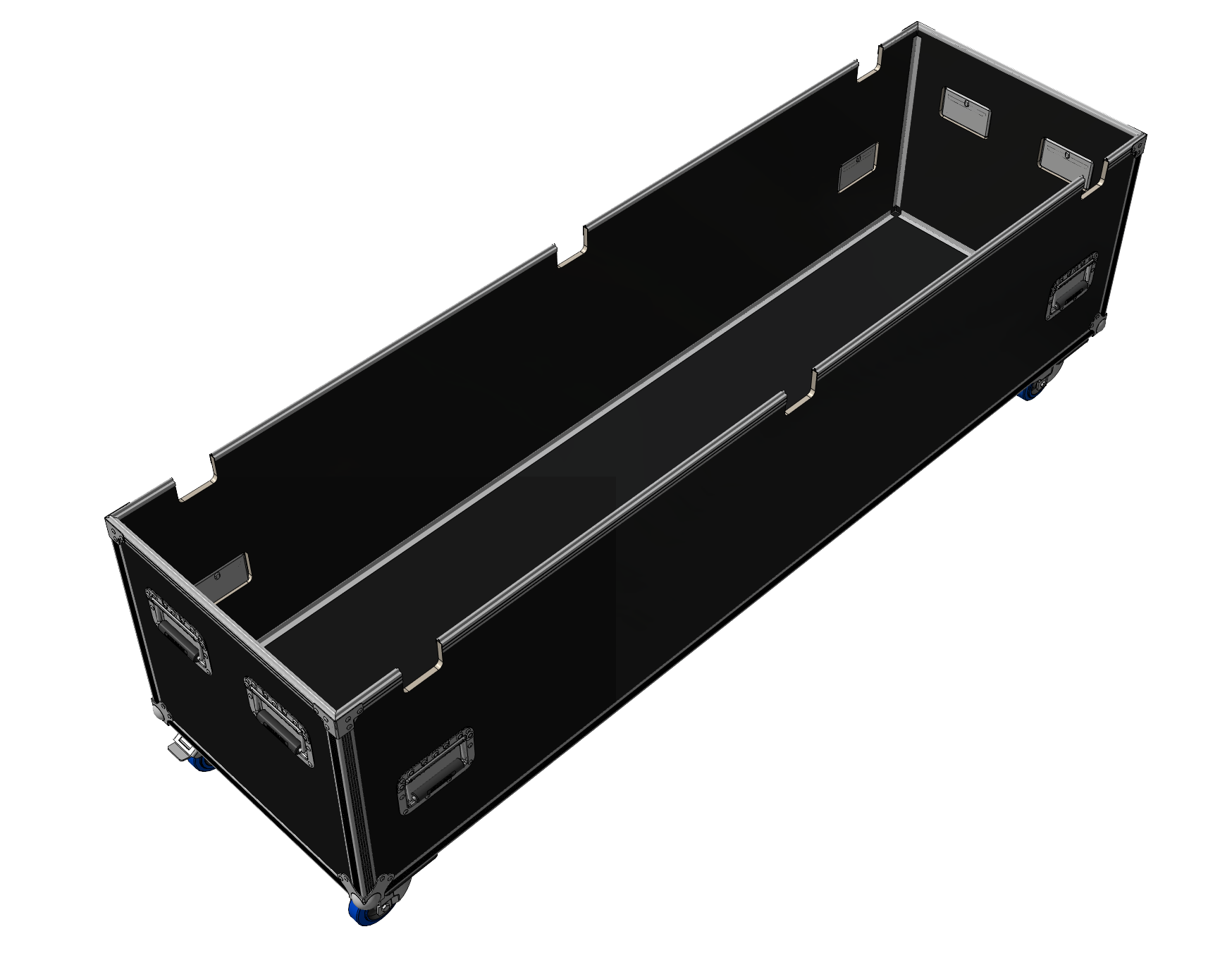 Adjustable Heavy-Duty 60"-85" 2-Screen TV Road Case