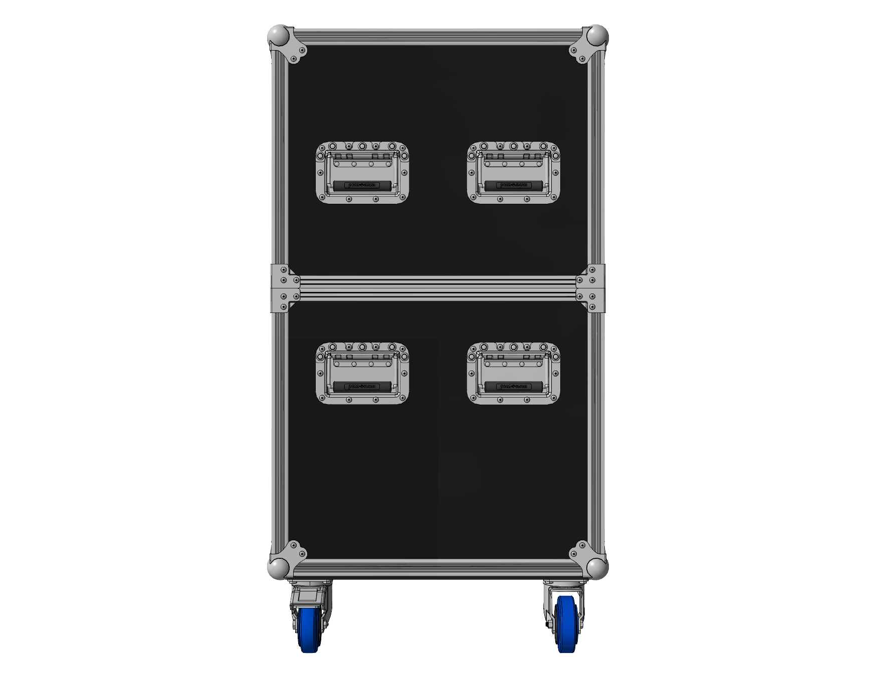 Adjustable Heavy-Duty 60"-85" 2-Screen TV Road Case