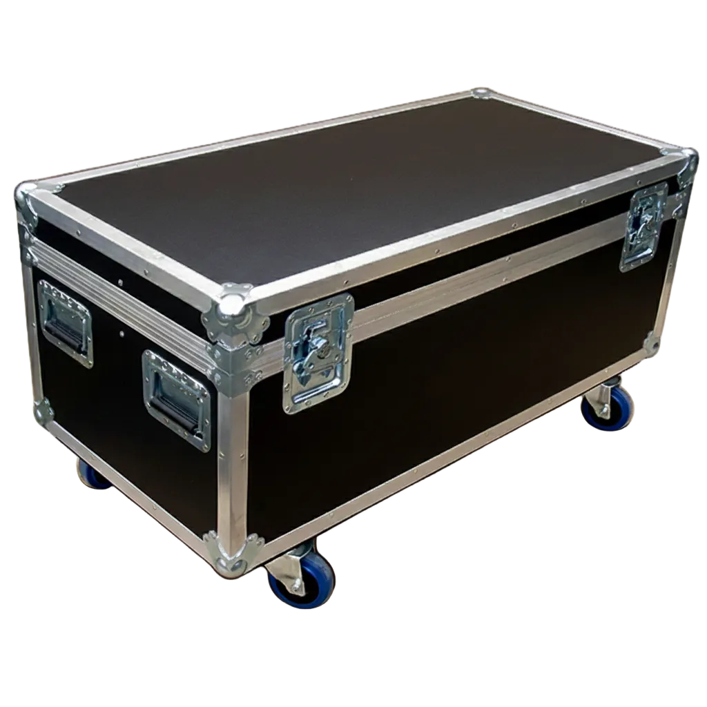 44" x 22" ATA Cable Trunk with 3 Compartments and Wheels
