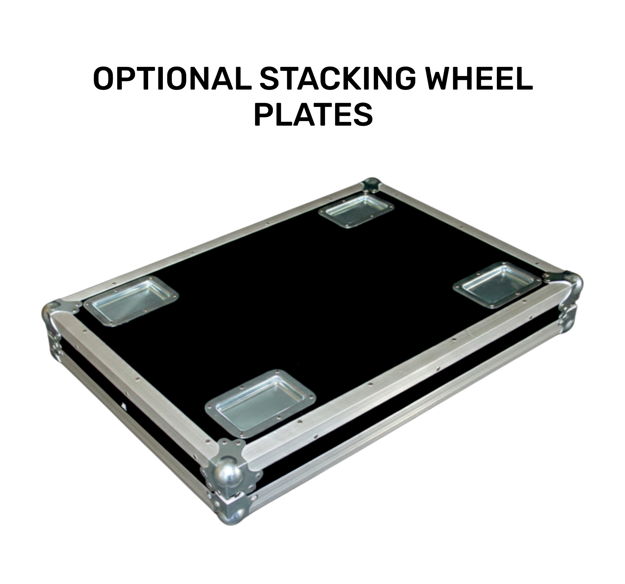 44" x 22" ATA Cable Trunk with 3 Compartments and Wheels