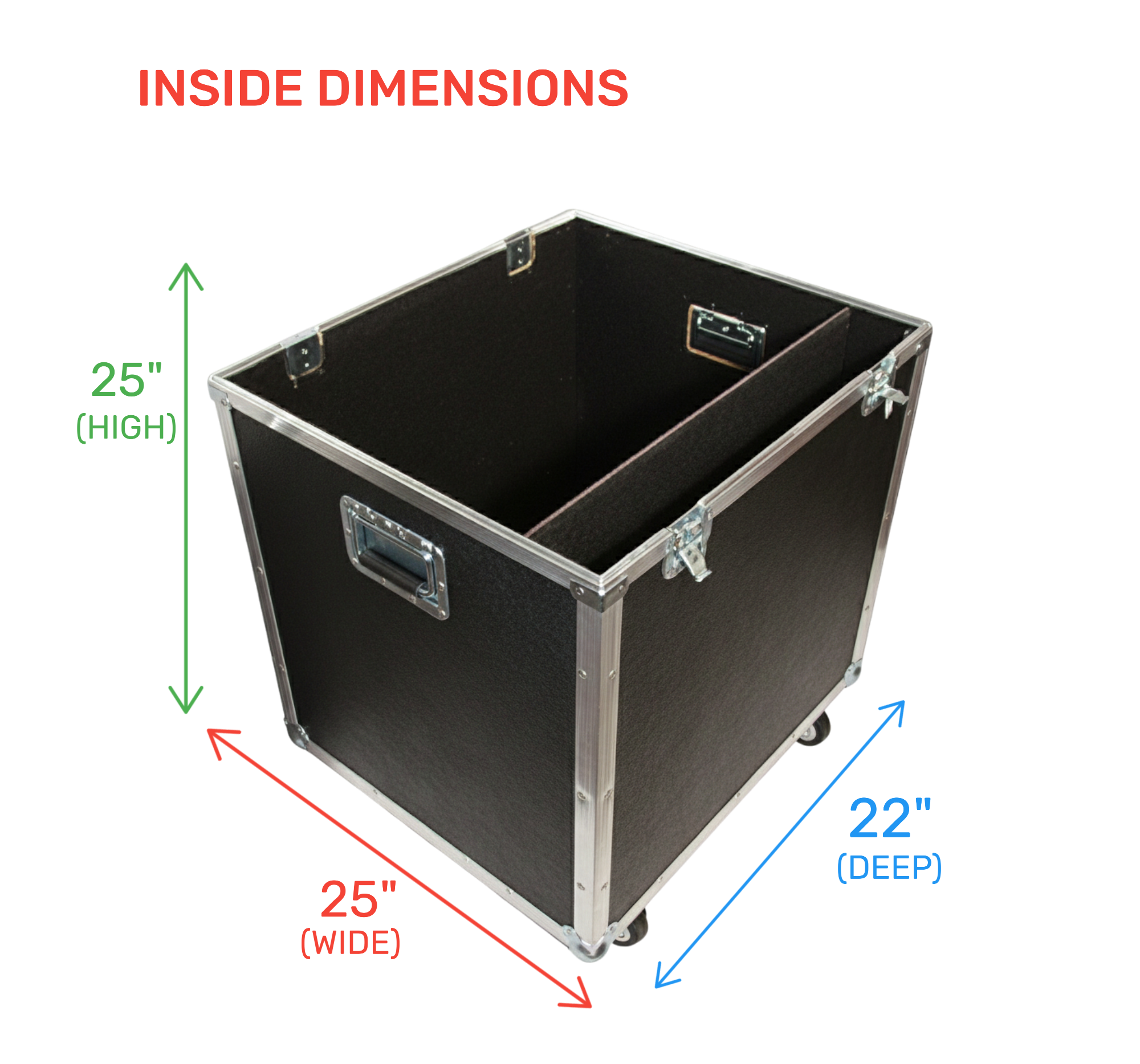 25"x22"x25" ATA Equipment & Supply Trunk with Wheels