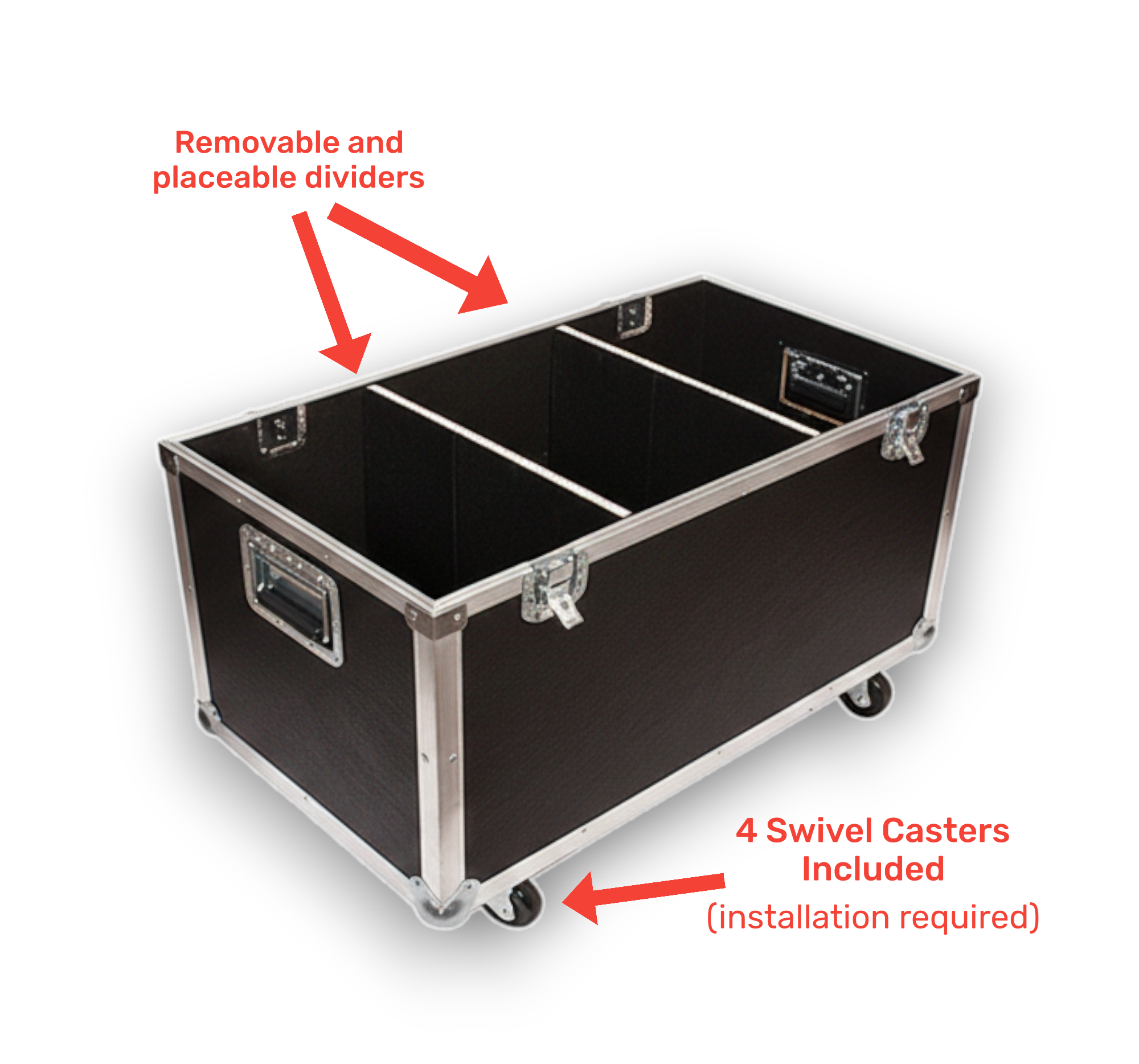 29 1/2"x16 1/2"x16 1/2" ATA Equipment & Supply Trunk with Wheels