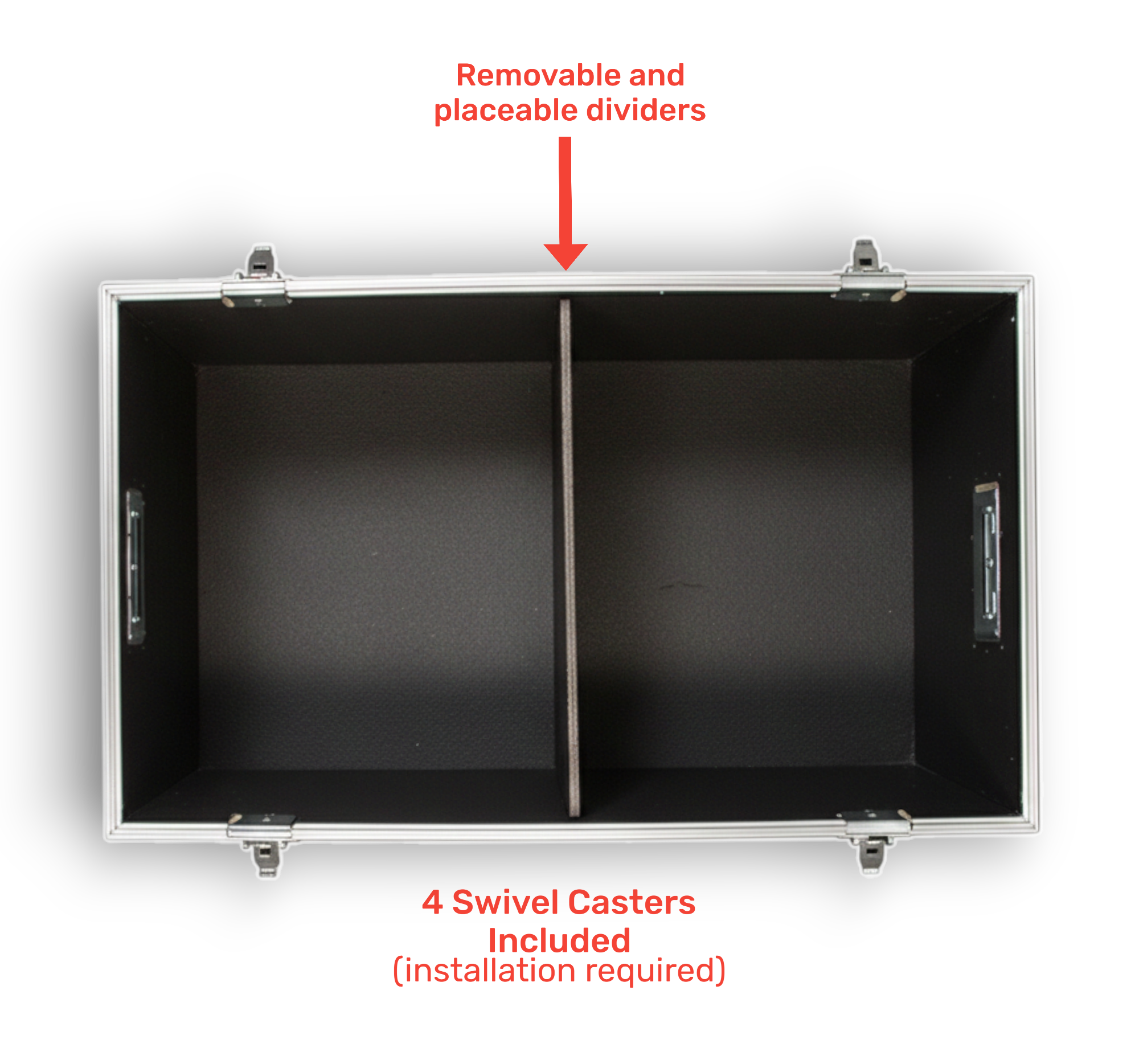 35 1/2"x19 1/2"x19 1/2" ATA Equipment & Supply Trunk with Wheels