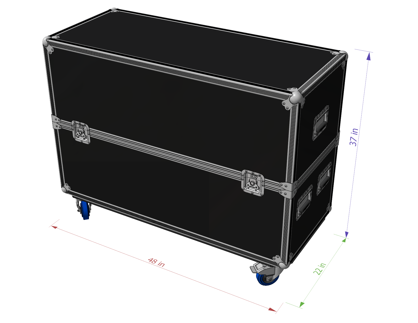 Heavy-Duty 38"- 47" ATA TV Case | Fits Multiple Screens