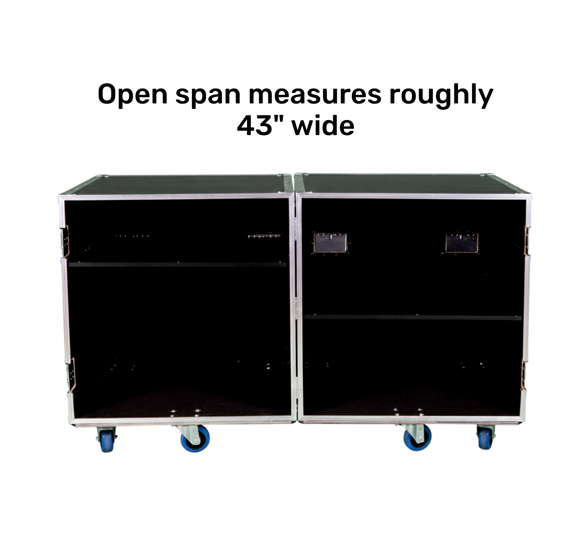 2-Sided 20x20x36 Utility Trunk Case with Adjustable Shelves