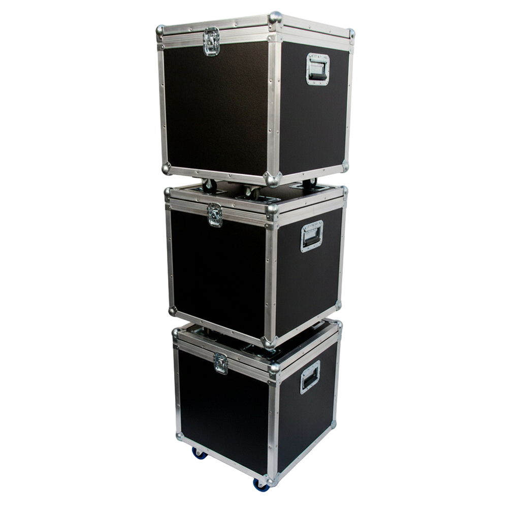 Stackable 21x21x21 ATA Utility Trunk Case with Wheels