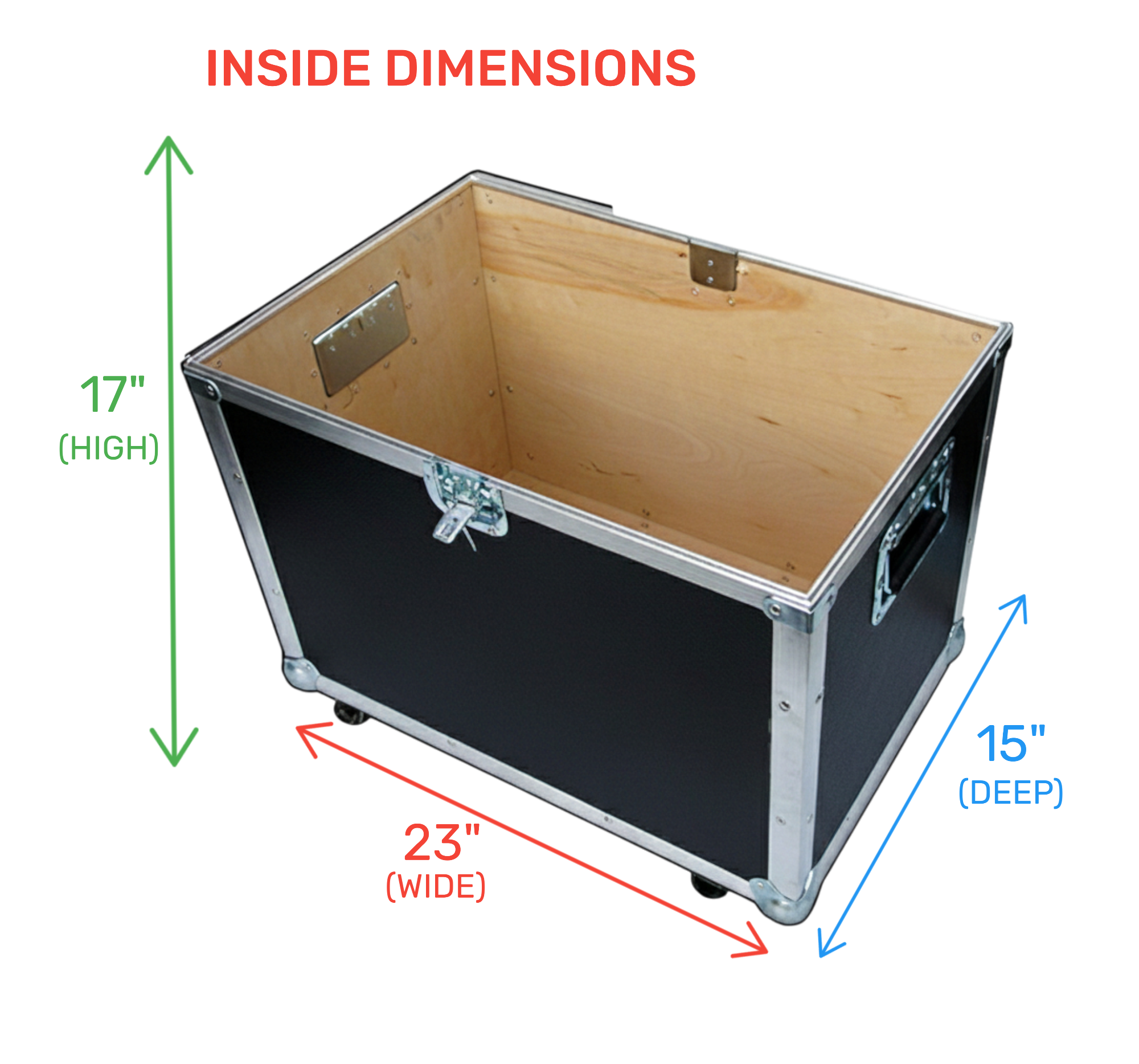 Stackable 23x15x17 ATA Utility Trunk Case with Wheels