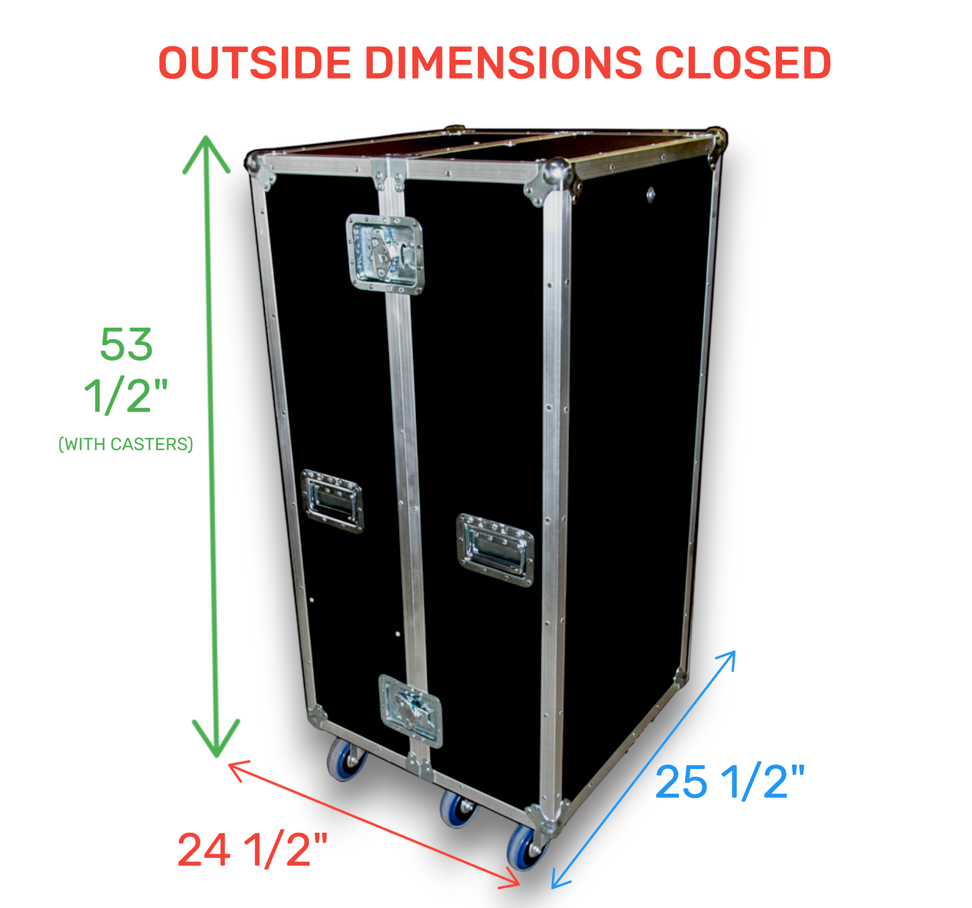 Heavy Duty ATA Wardrobe Case 3/8" Plywood | Double-Sided with Drawer