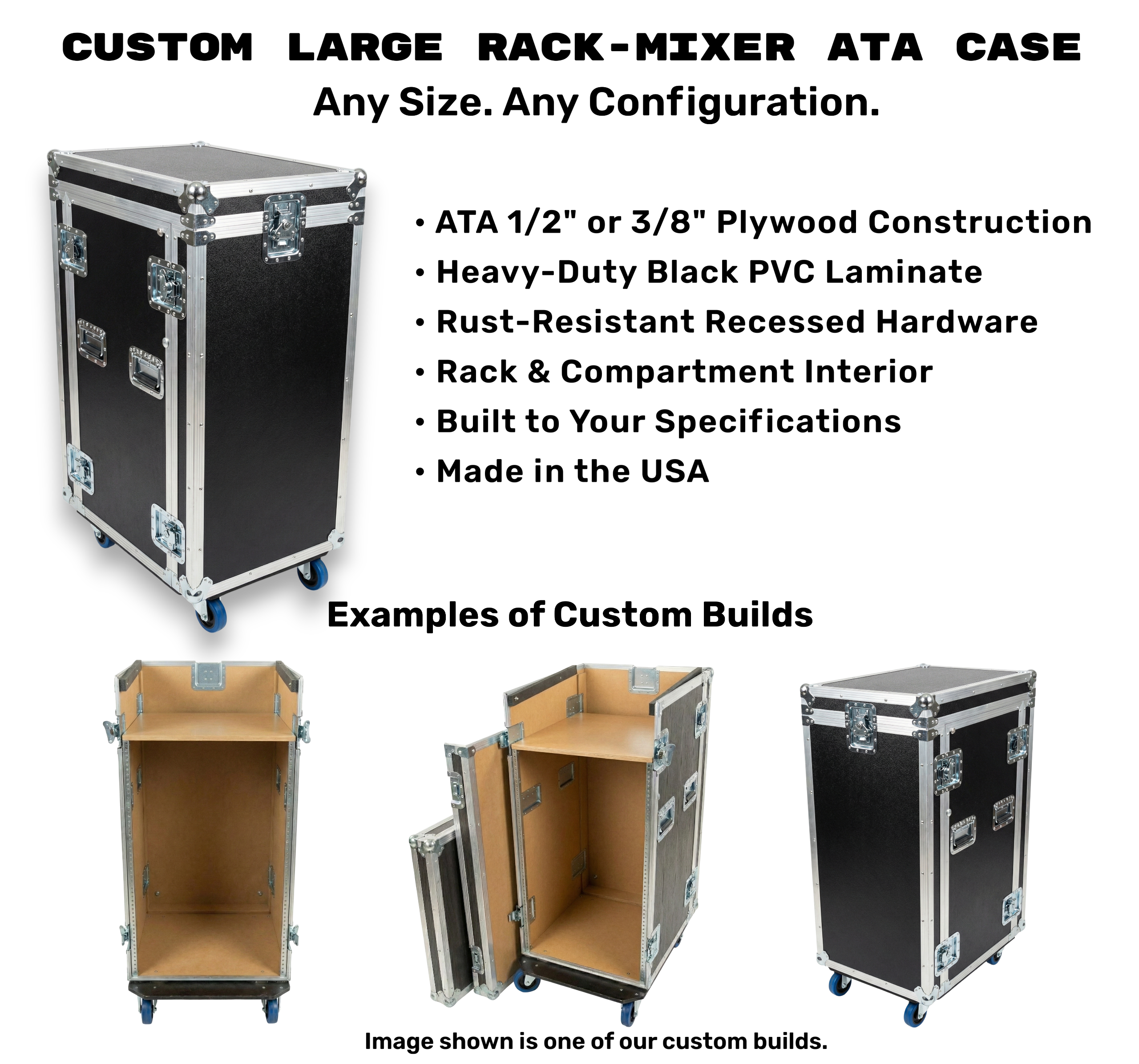 Custom Large Rack-Mixer ATA Case – Any Size, Any Configuration
