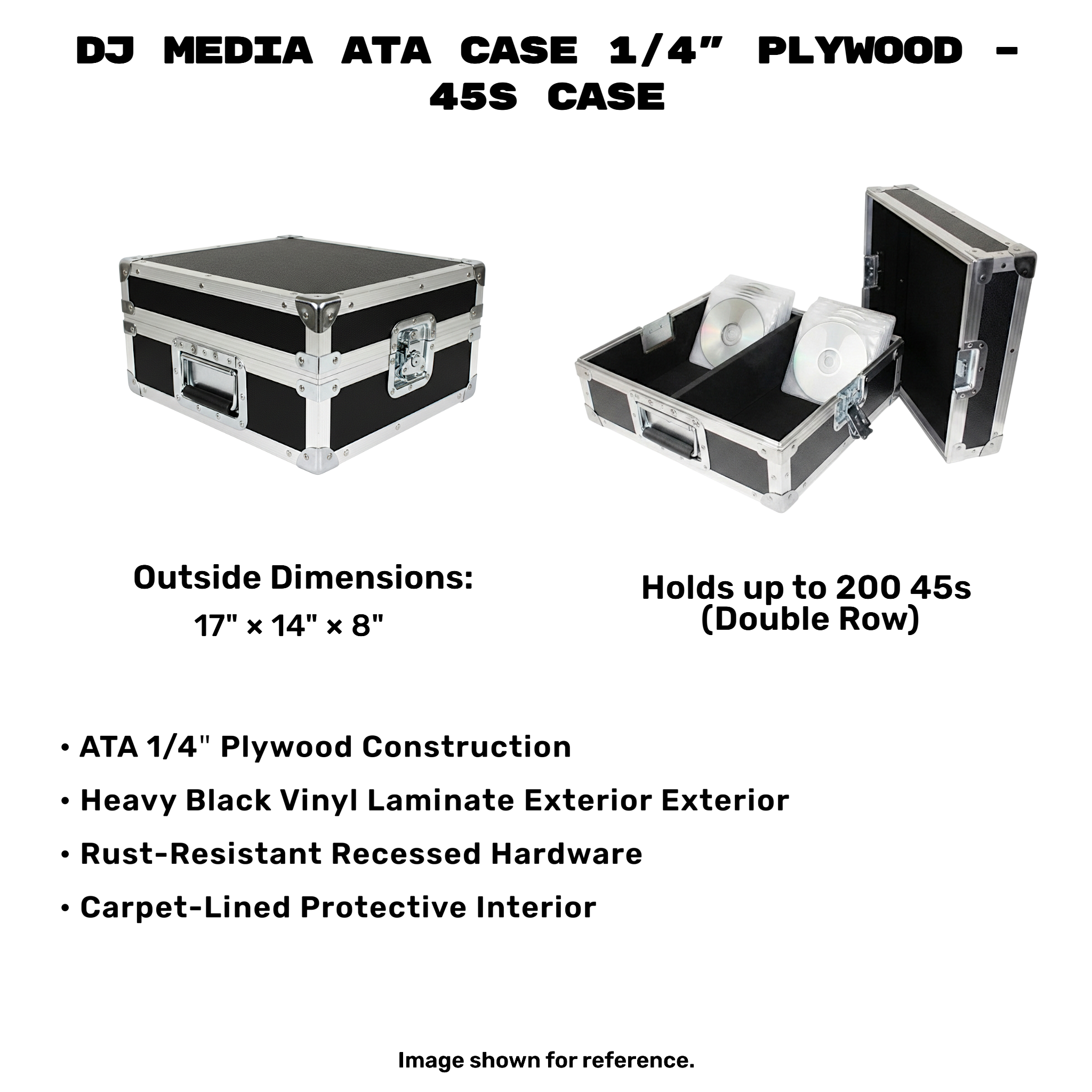 DJ Media ATA Case 1/4" Plywood – CDs, 45s & Albums