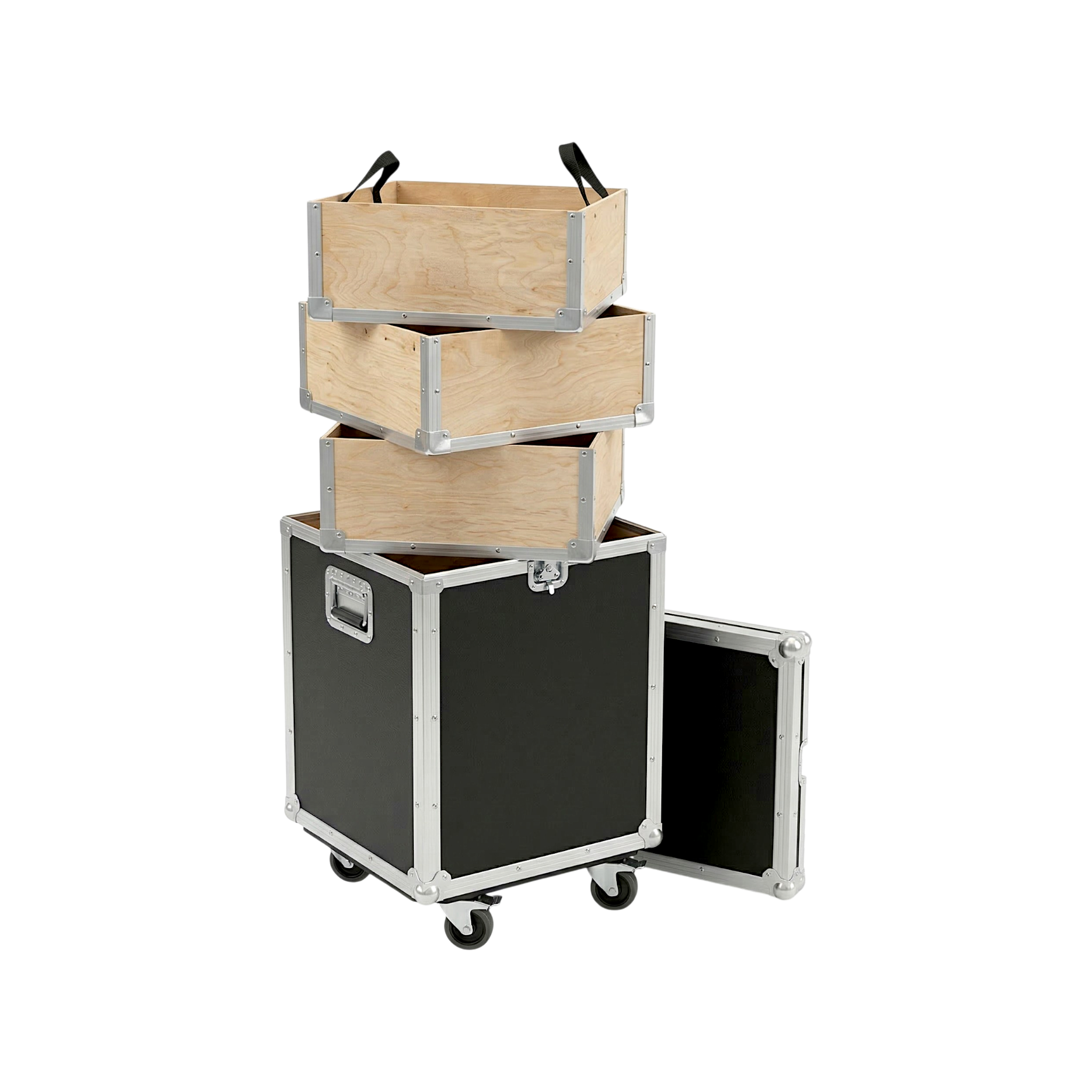 Medium Duty 1/4" ATA Accessory Case with 3 Lift-Out Trays and Wheels