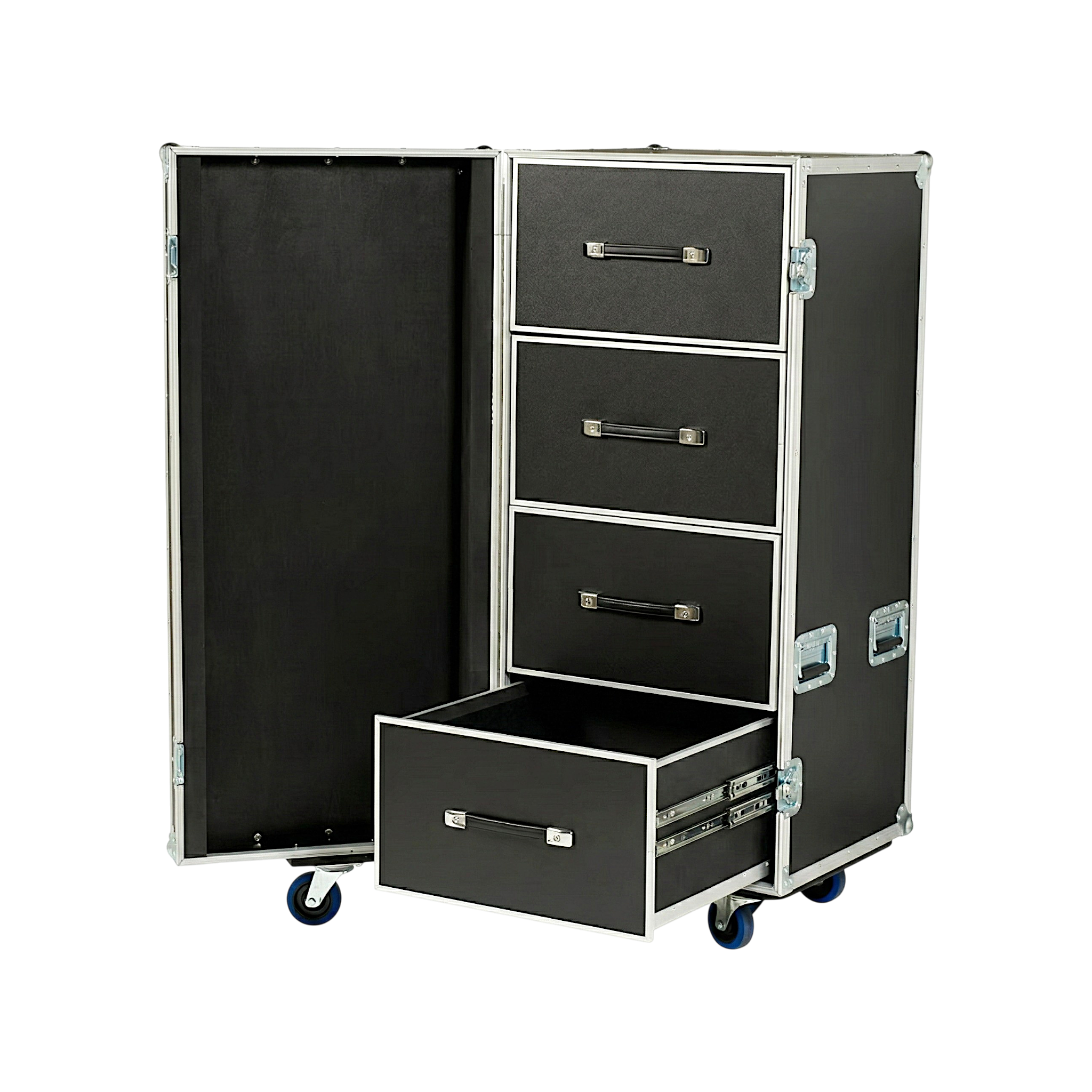 Small 4 Drawer ATA Work Case 3/8" Ply With 4" Casters