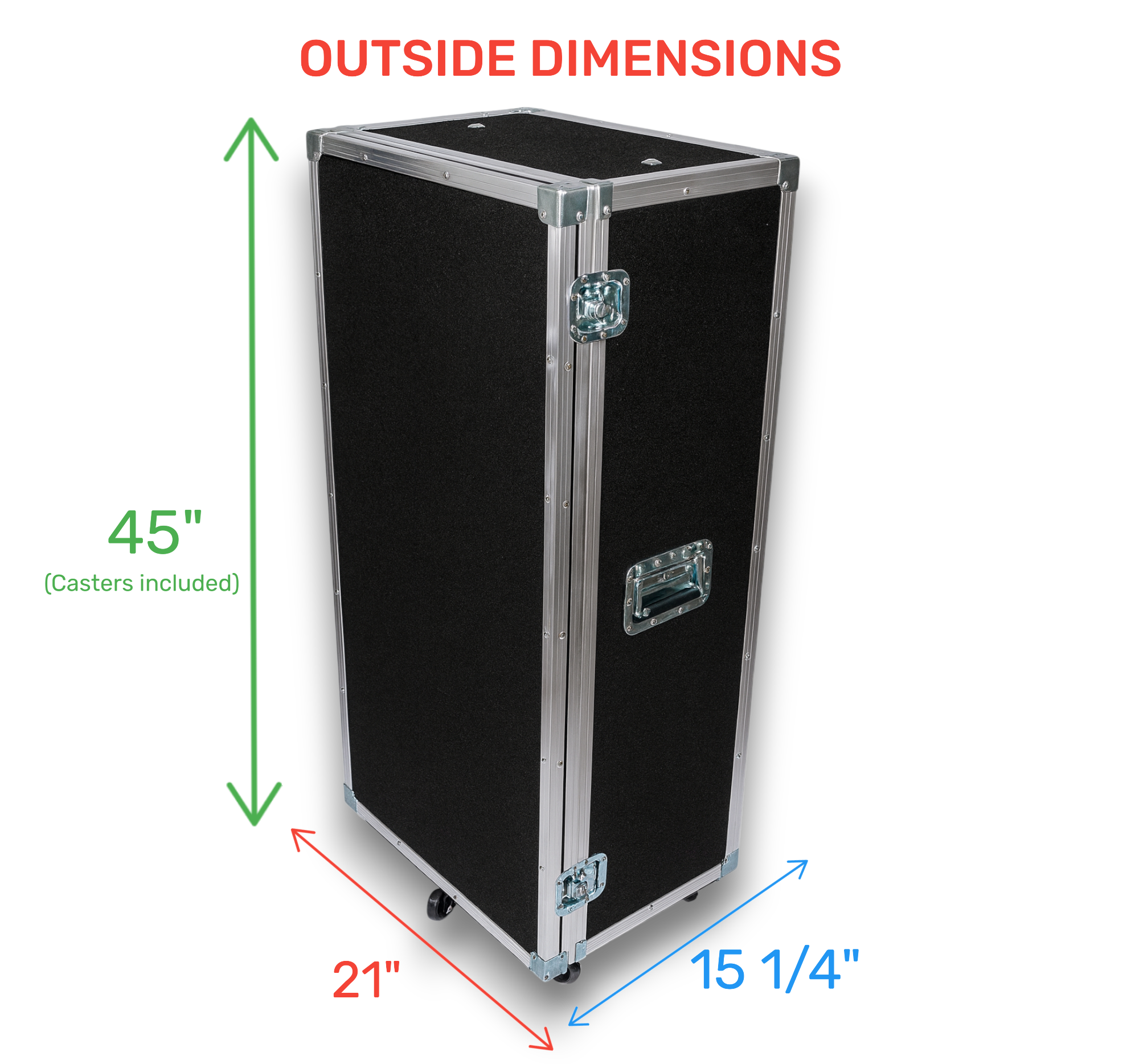 Small ATA Wardrobe Case 1/4" Plywood | Pullout Hanging Bar