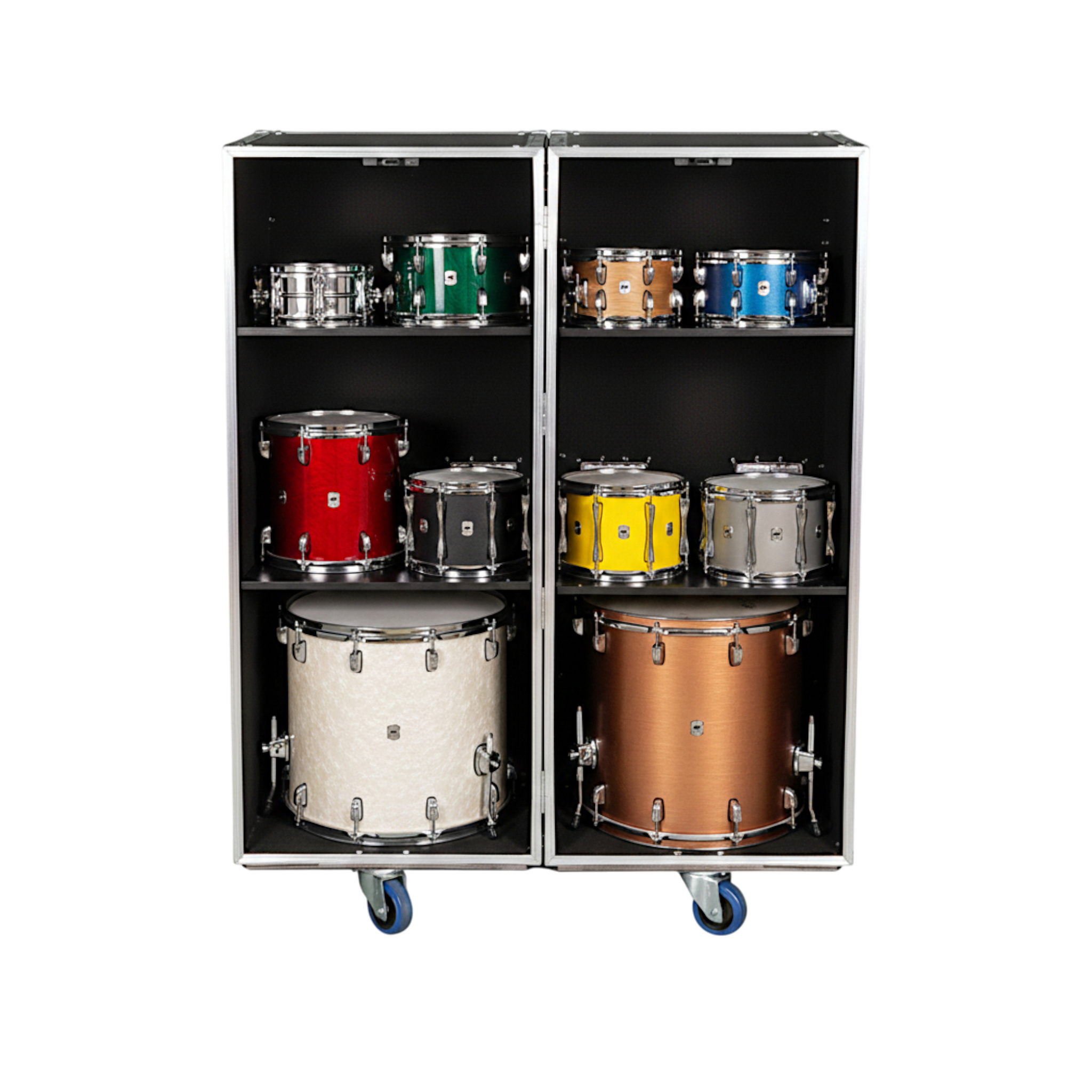 2-Sided Heavy Duty ATA Drum Case with Adjustable Shelves – 20x20x46