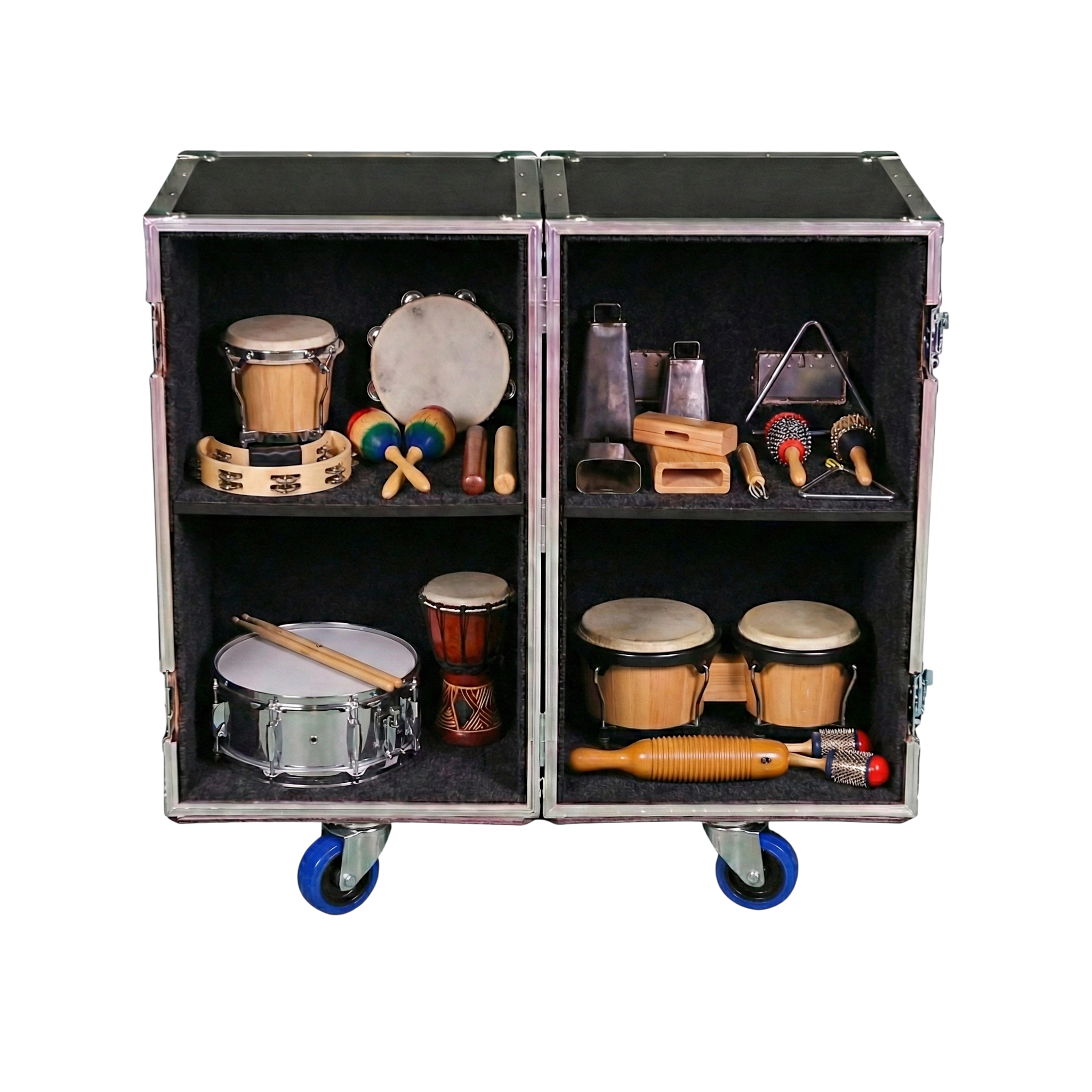 2-Sided Heavy Duty ATA Drum Case with Adjustable Shelves – 18x18x30