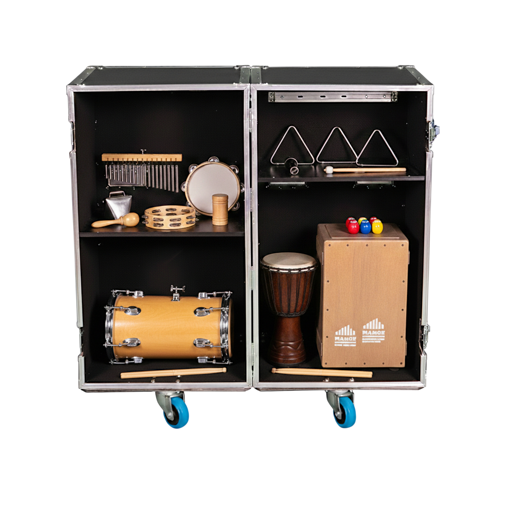 2-Sided Heavy Duty ATA Drum Case with Adjustable Shelves – 20x20x36