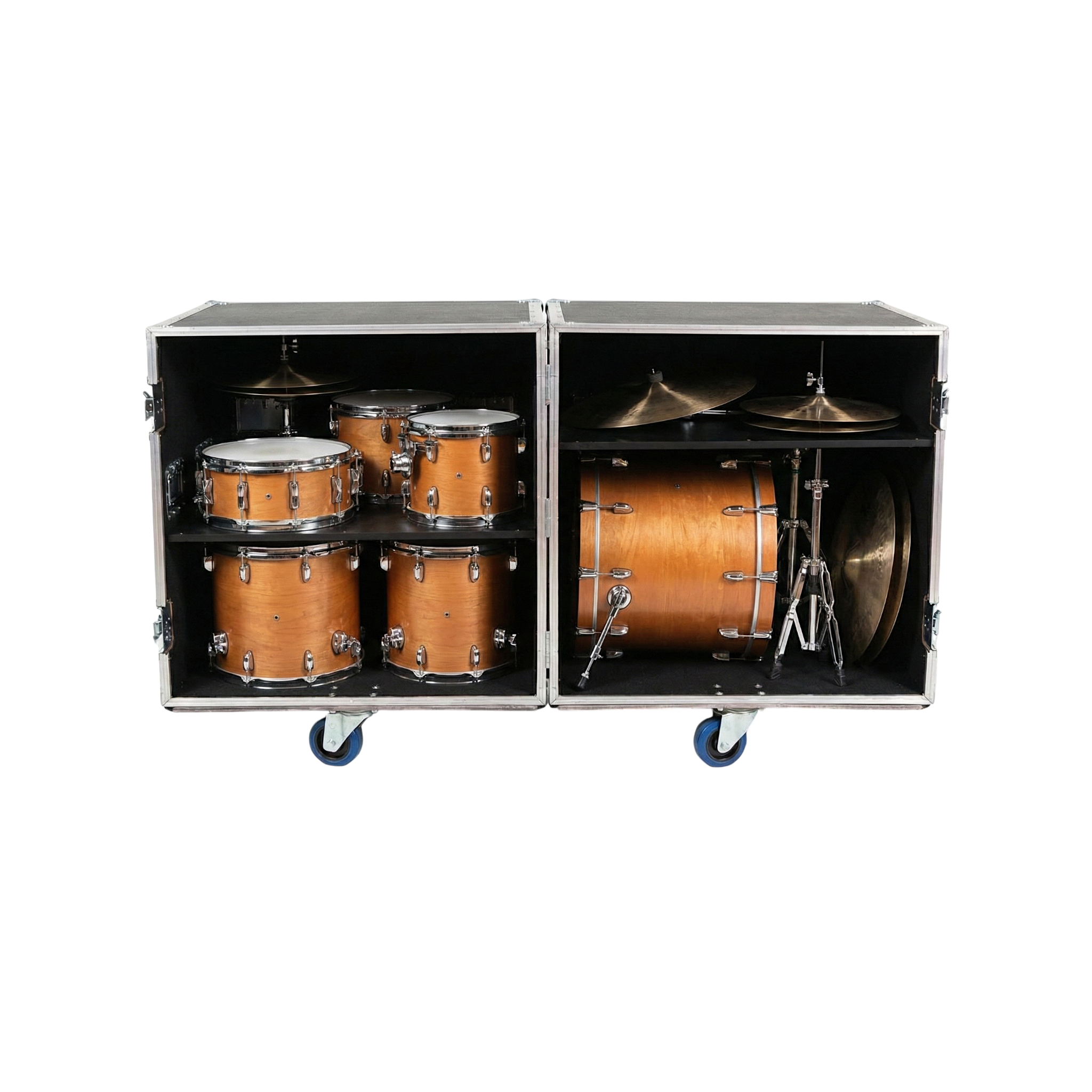 2-Sided Heavy Duty ATA Drum Case with Adjustable Shelves – 28x28x28