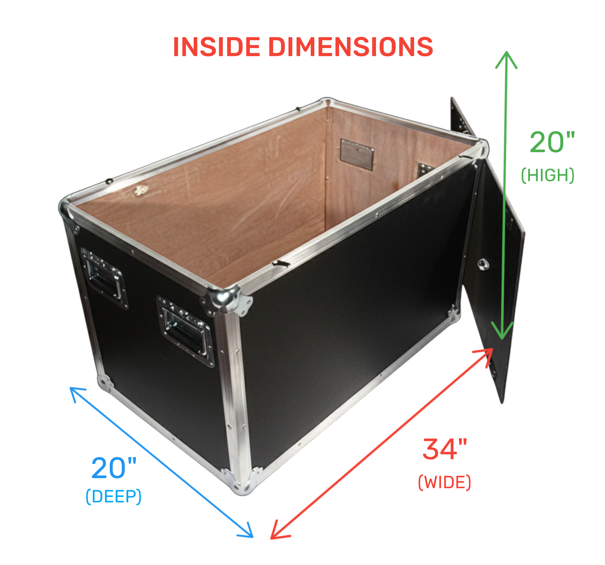 34" and 38" Latchless Flat Lid 3/8" ATA Utility Trunks