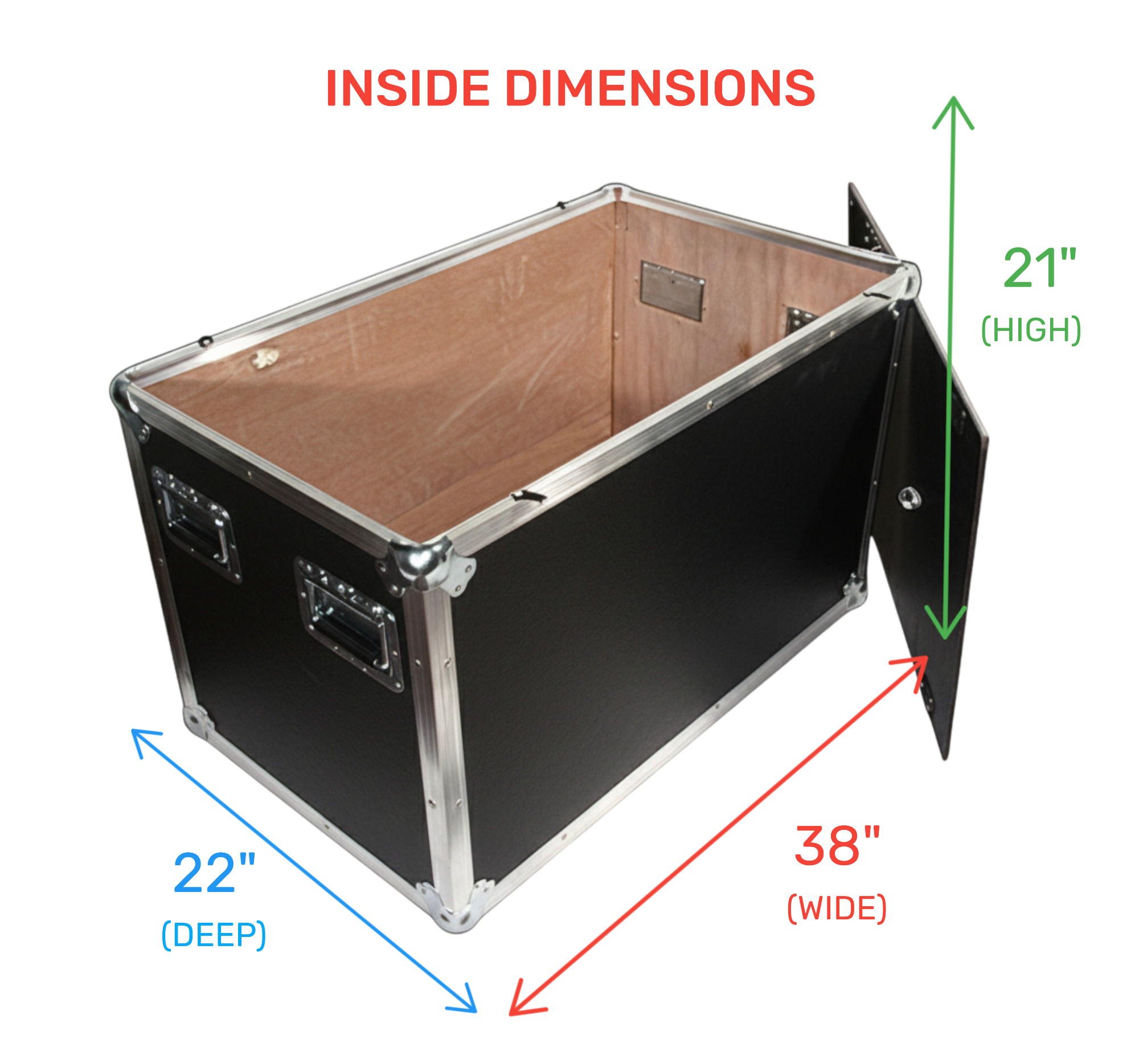 34" and 38" Latchless Flat Lid 3/8" ATA Utility Trunks