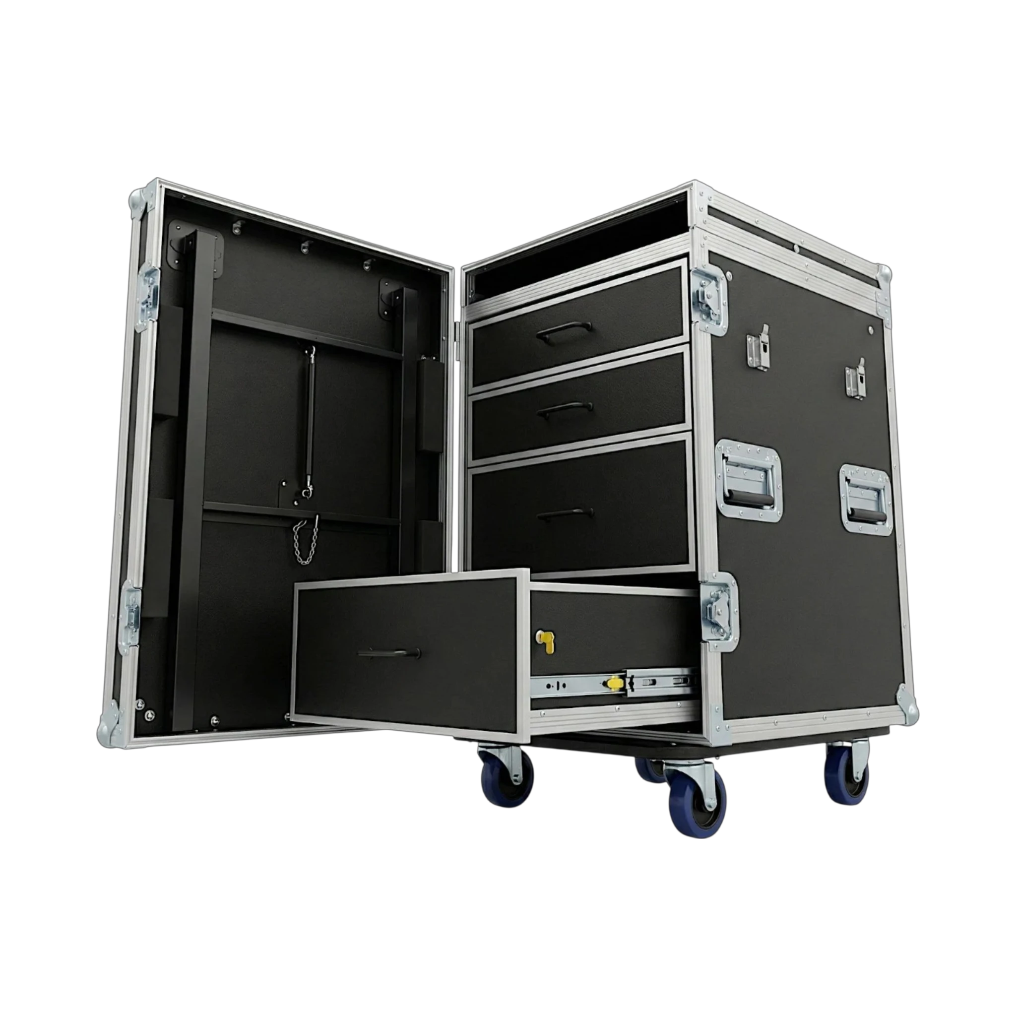 4 Drawer ATA Workstation With Flip-Up Top Lid, drawer storage