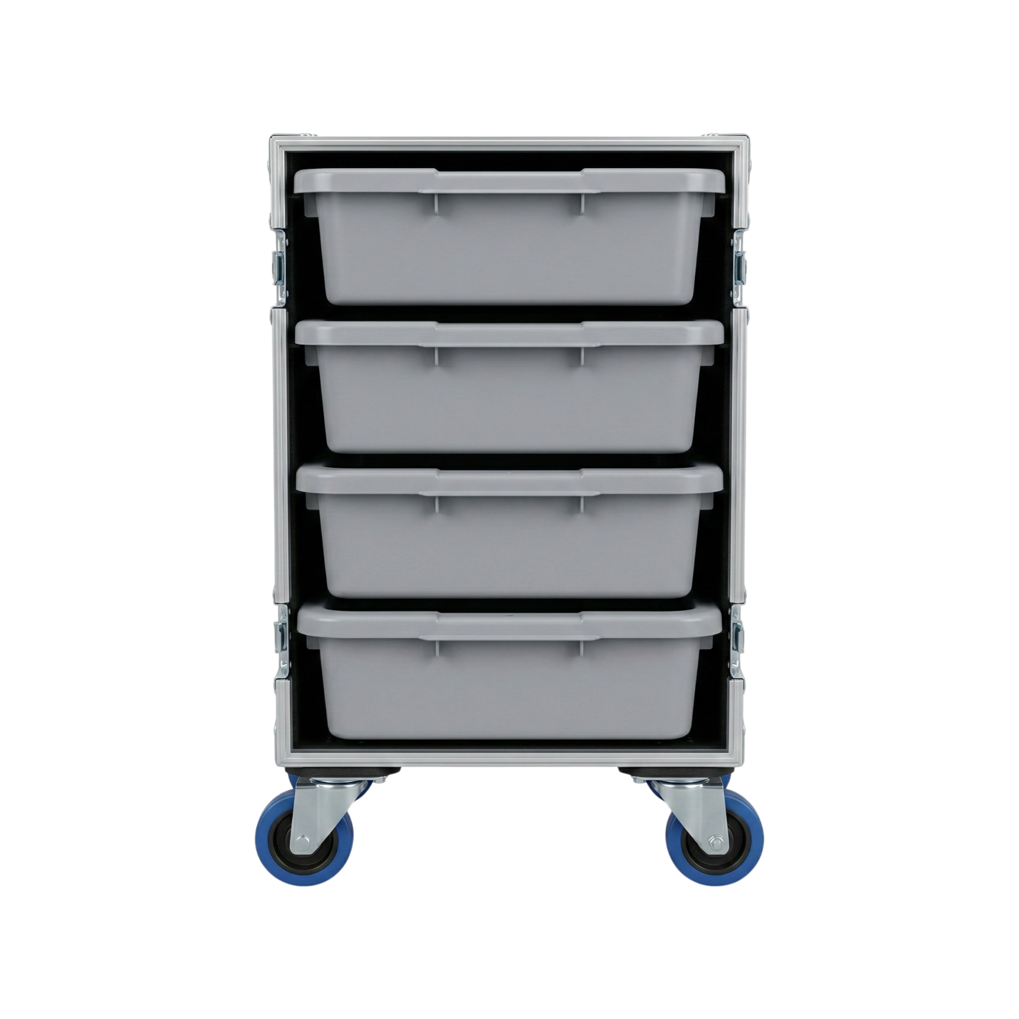 4 Small Tub Drawer ATA Case 3/8" Ply With Wheels