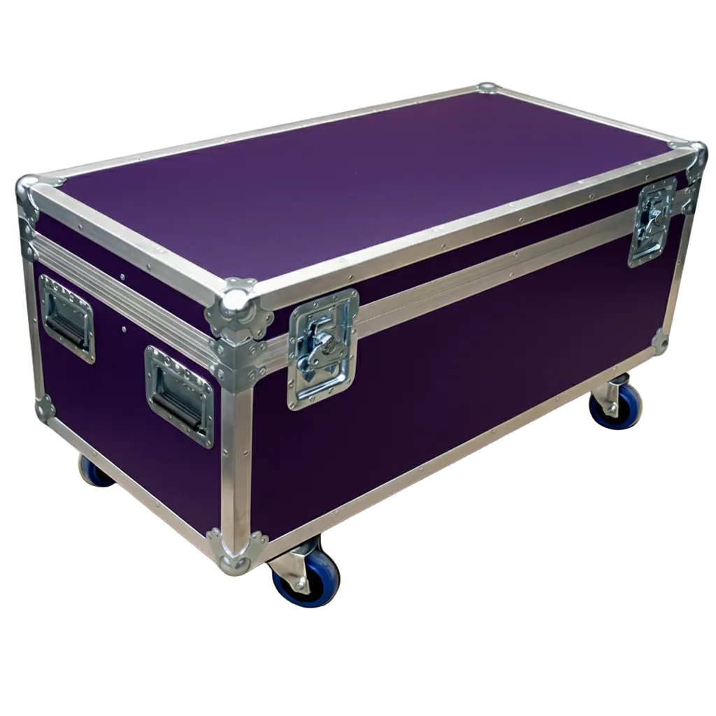 44" x 22" ATA Cable Trunk with 3 Compartments and Wheels