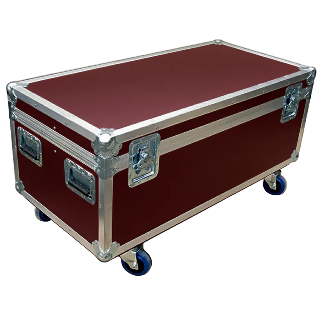 44" x 22" ATA Cable Trunk with 3 Compartments and Wheels