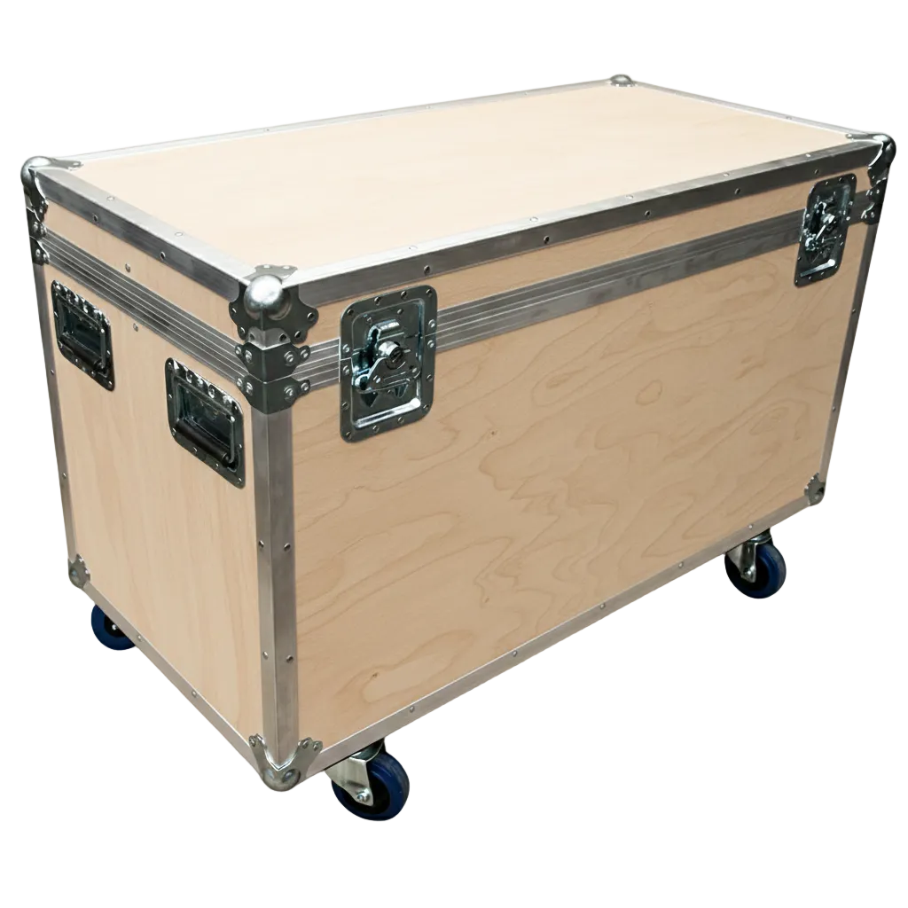 44" x 22" Extra-High ATA Cable Trunk with Wheels and 2 Compartments