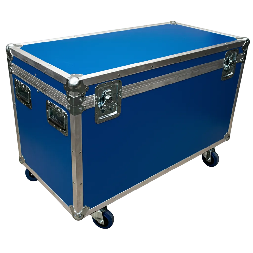 44" x 22" Extra-High ATA Cable Trunk with Wheels and 2 Compartments