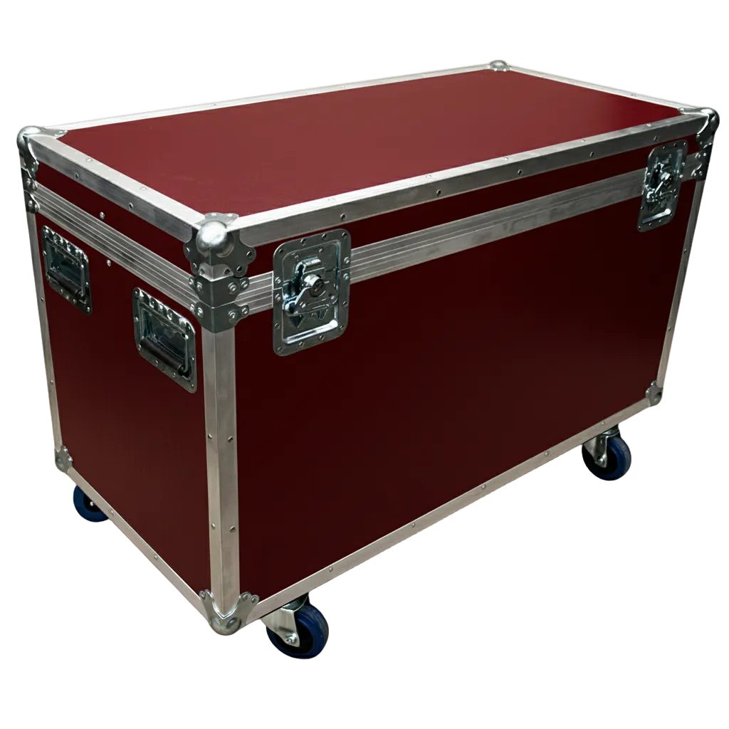 44" x 22" Extra-High ATA Cable Trunk with Wheels and 2 Compartments