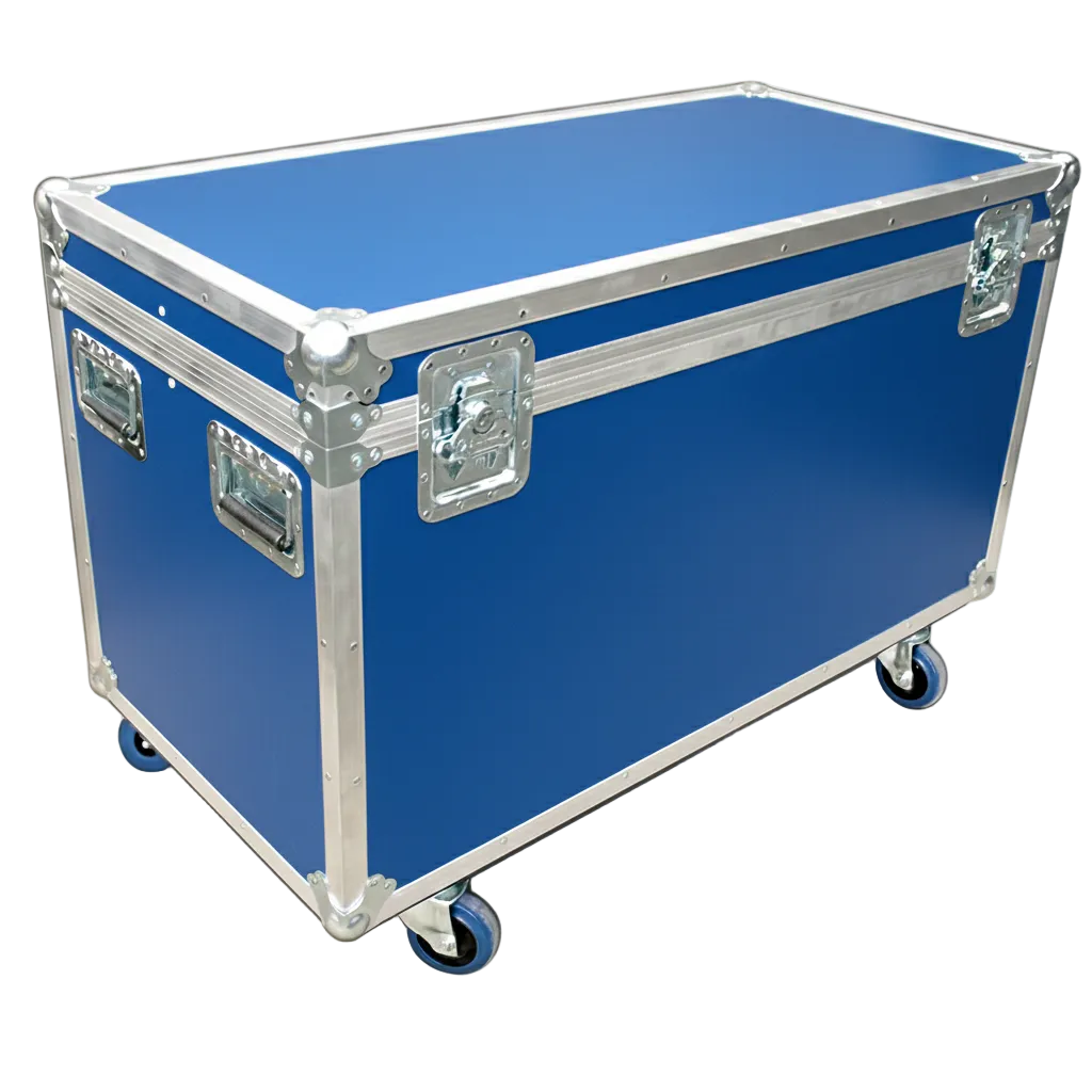 44" x 22" Extra-High ATA Cable Trunk with Wheels and 3 Compartments