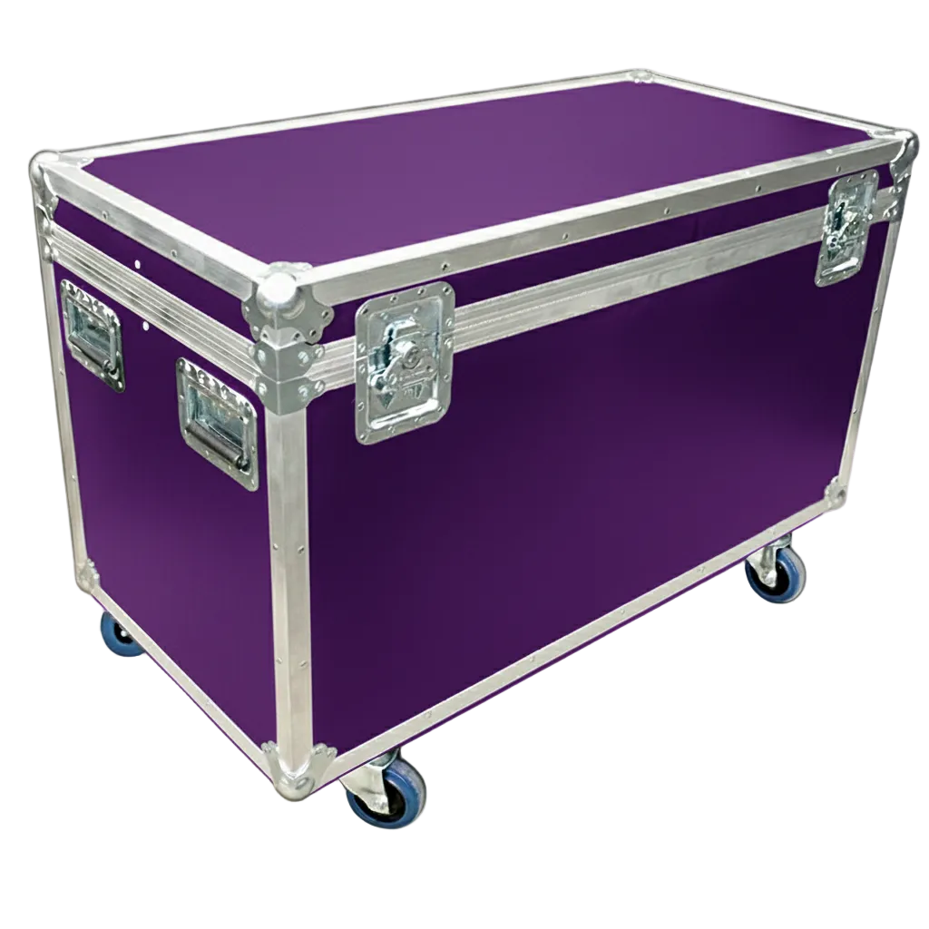 44" x 22" Extra-High ATA Cable Trunk with Wheels and 3 Compartments