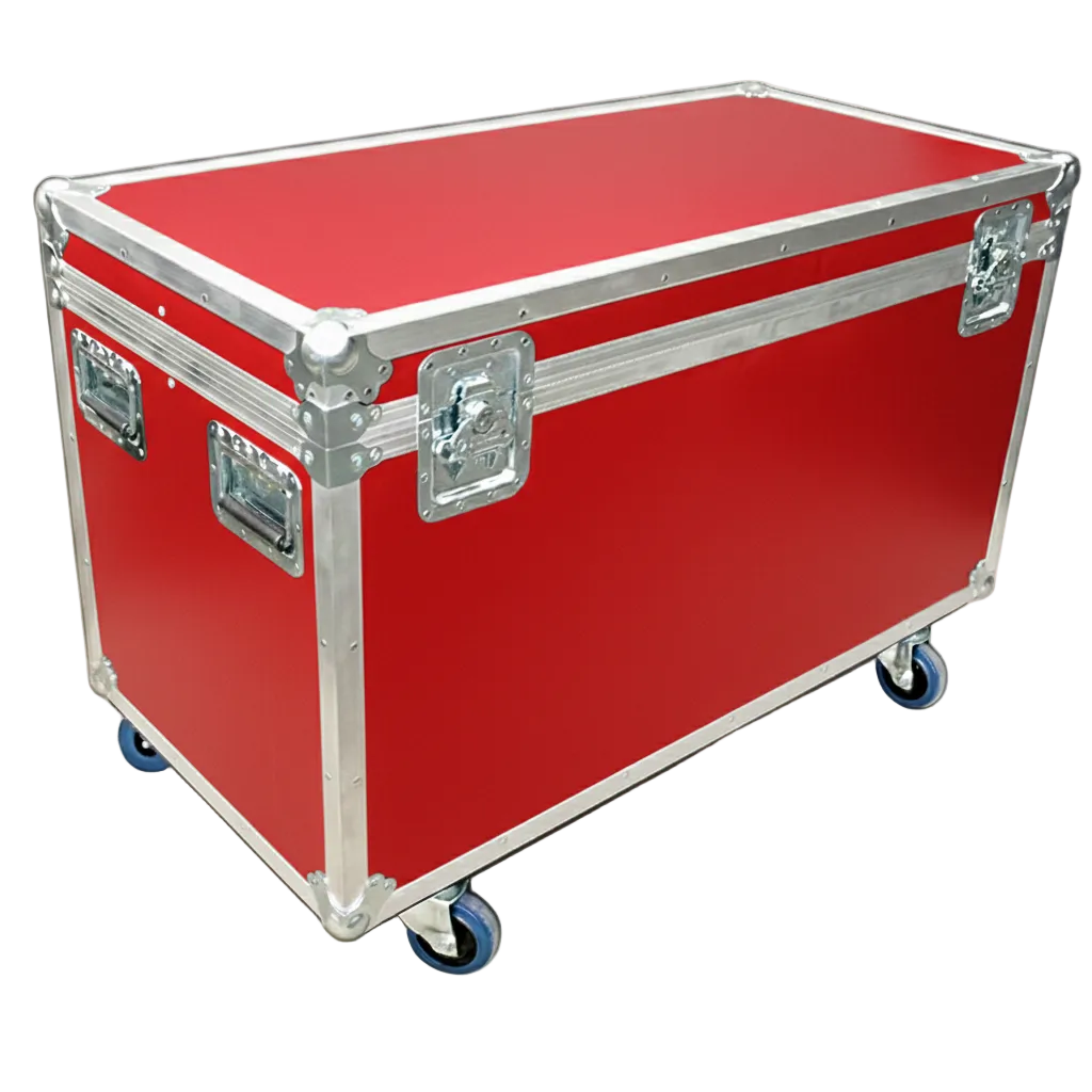 44" x 22" Extra-High ATA Cable Trunk with Wheels and 3 Compartments