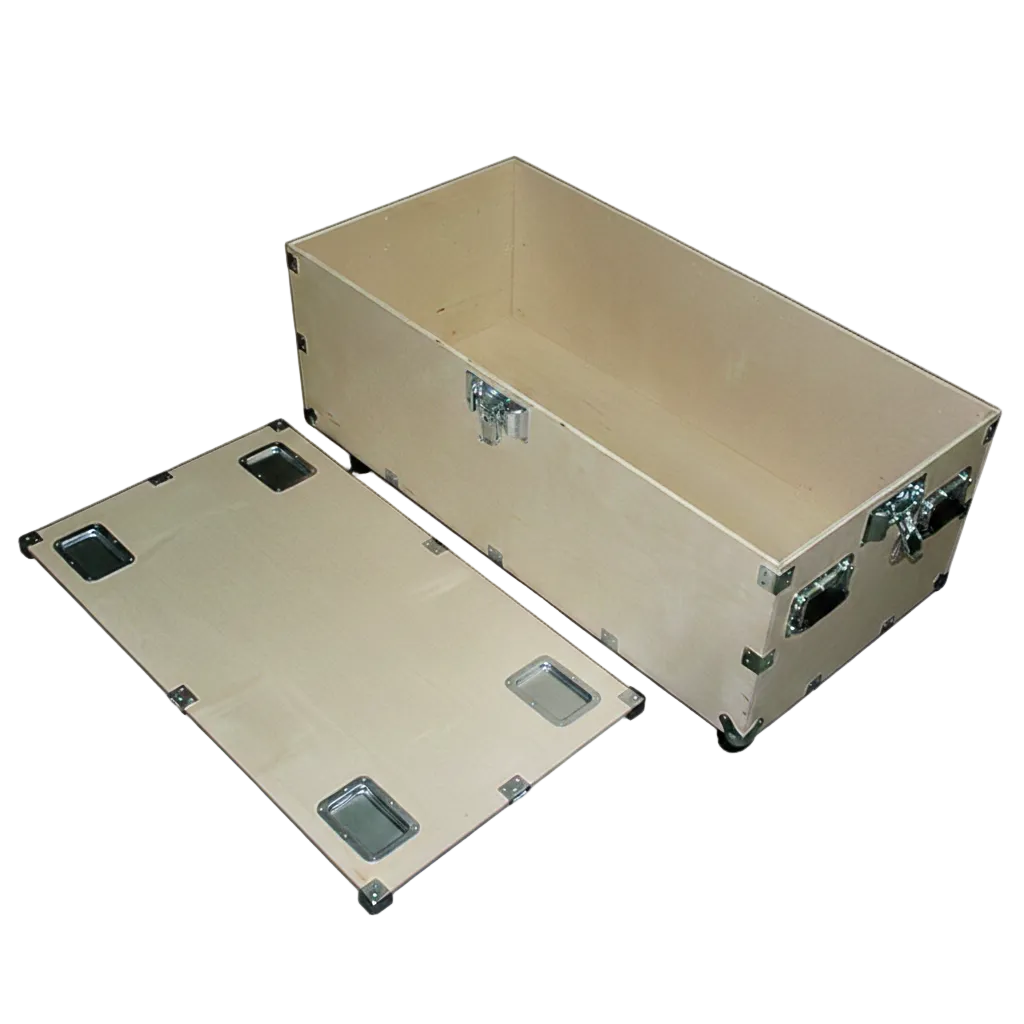 48" Heavy Duty 1/2" Ply Crate Style Trunk Cases – 4-Pc Stackable Set