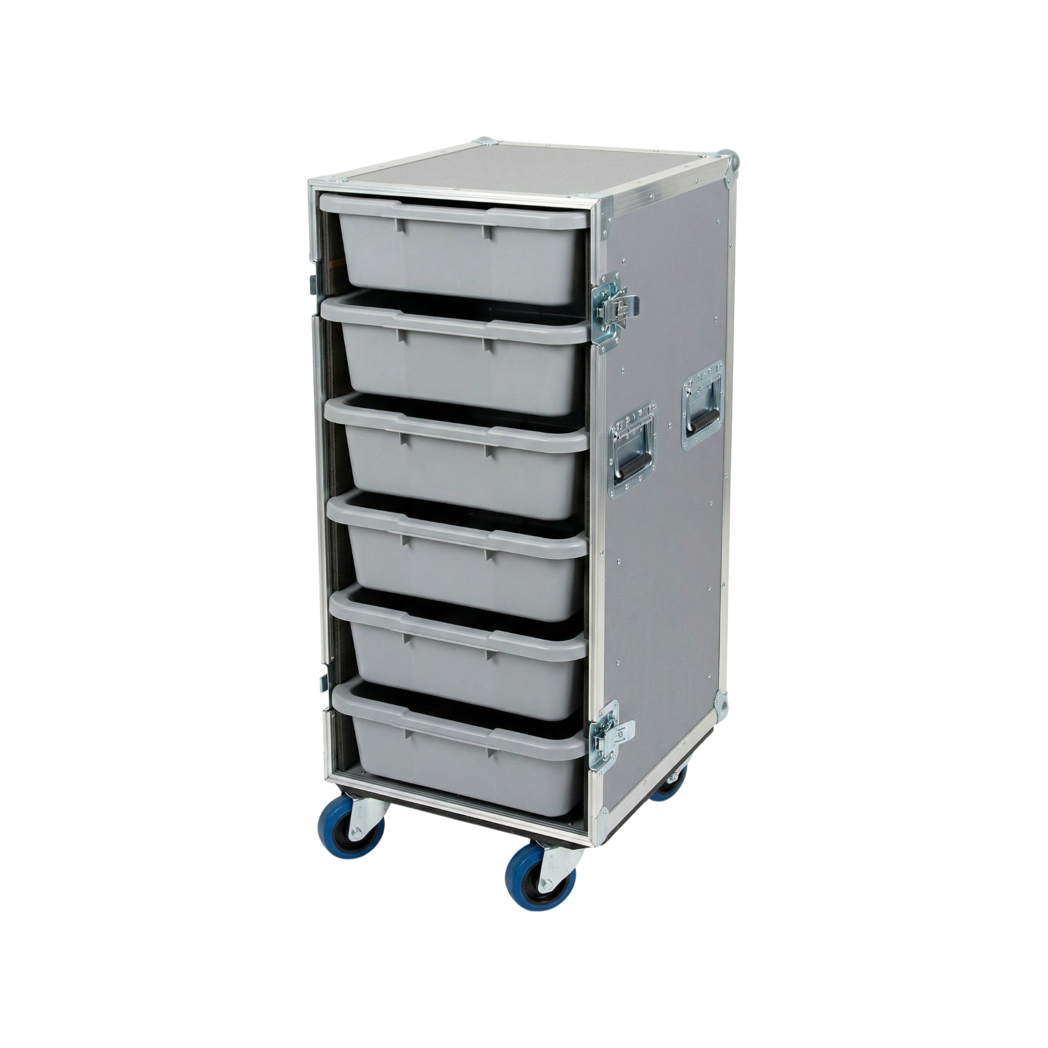 6 Small Tub Drawer ATA Case 3/8" Ply With Lid Table & Wheels