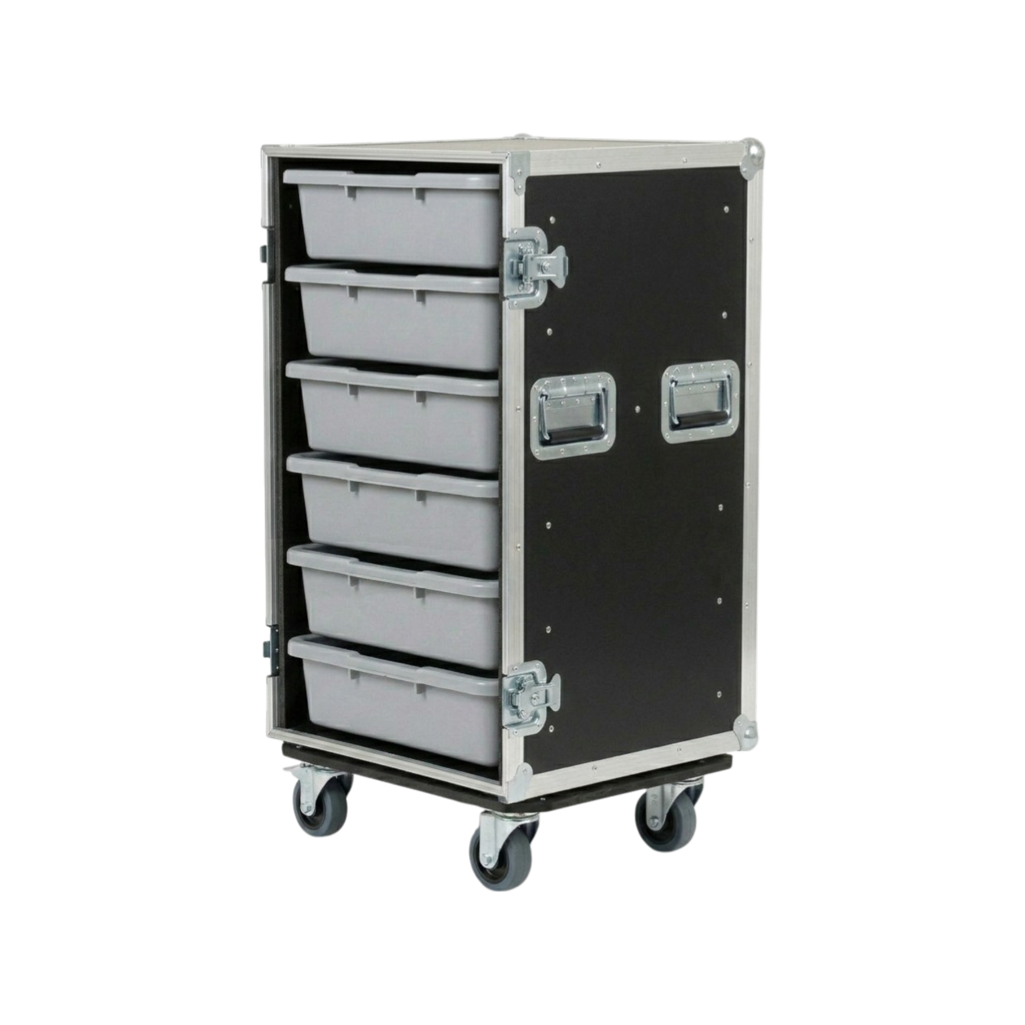 6 Small Tub Drawer ATA Case 3/8" Ply With Wheels