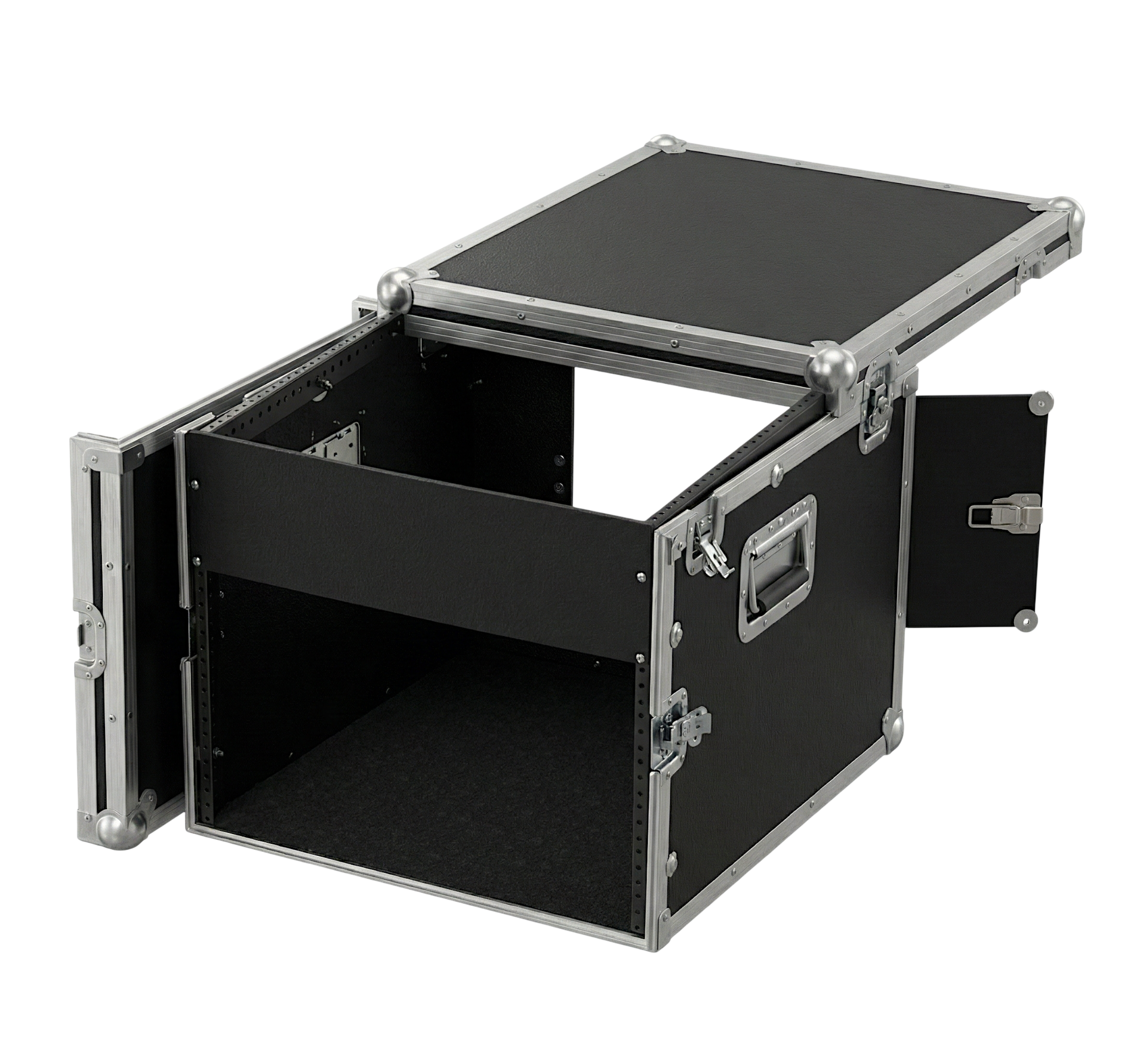 8U Over 6U Rack Mixer ATA Case with Flip-Top for Laptops and iPads
