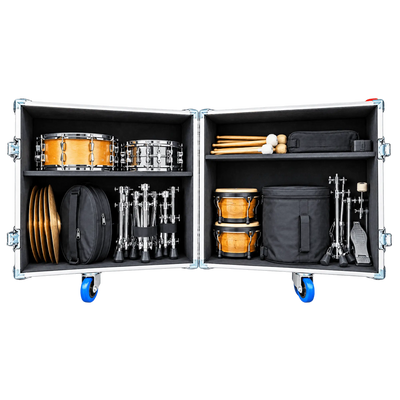2-Sided Heavy Duty ATA Drum Case with Adjustable Shelves – 28x28x28