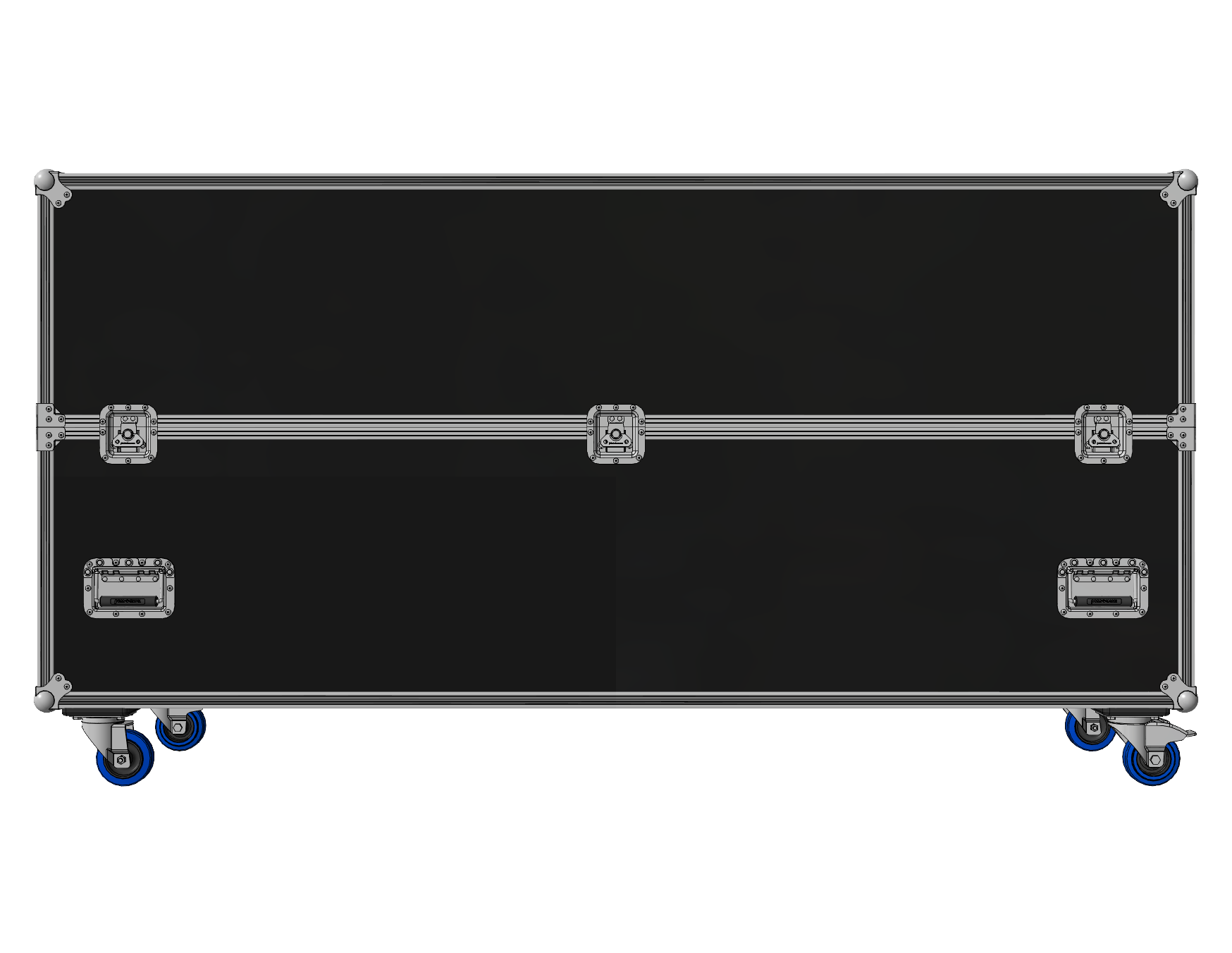 Adjustable Heavy-Duty 60"-85" 2-Screen TV Road Case