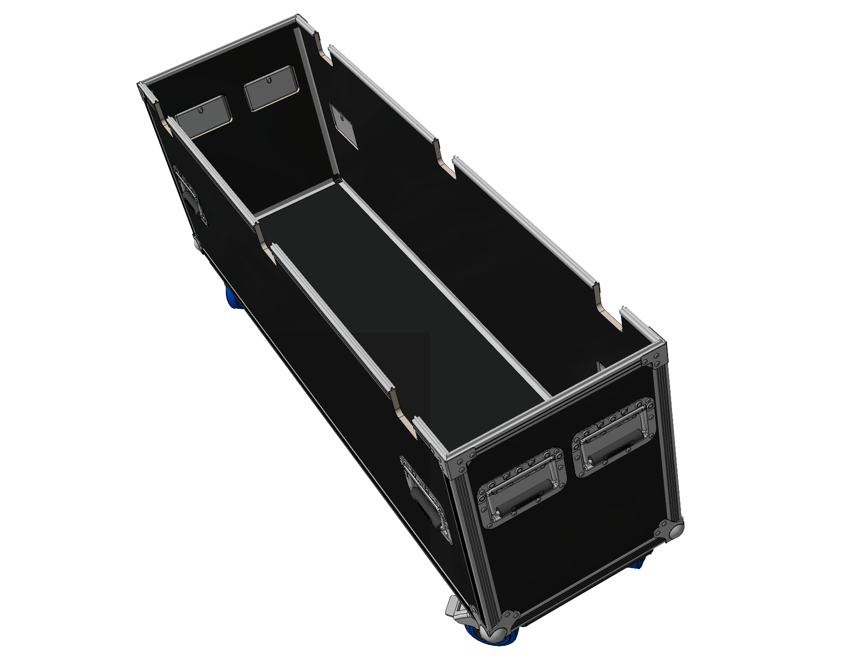 Adjustable Heavy-Duty 32"-55" 2-Screen ATA TV Road Case